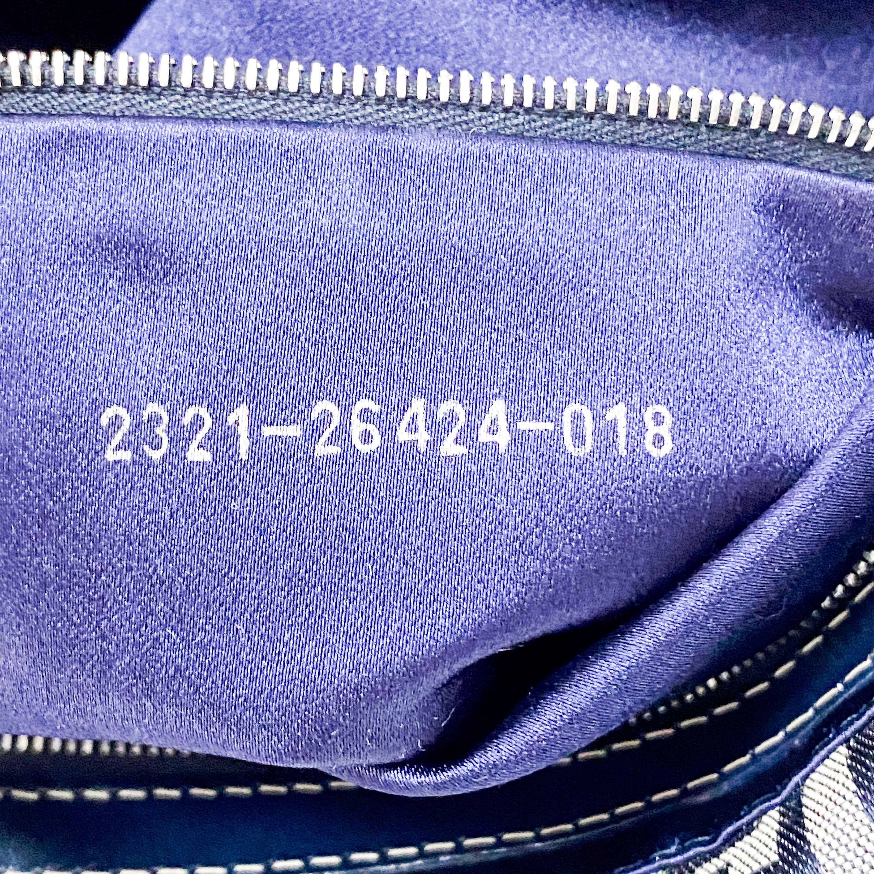 Zucchino Baguette Grey Coated Canvas Shoulder Bag