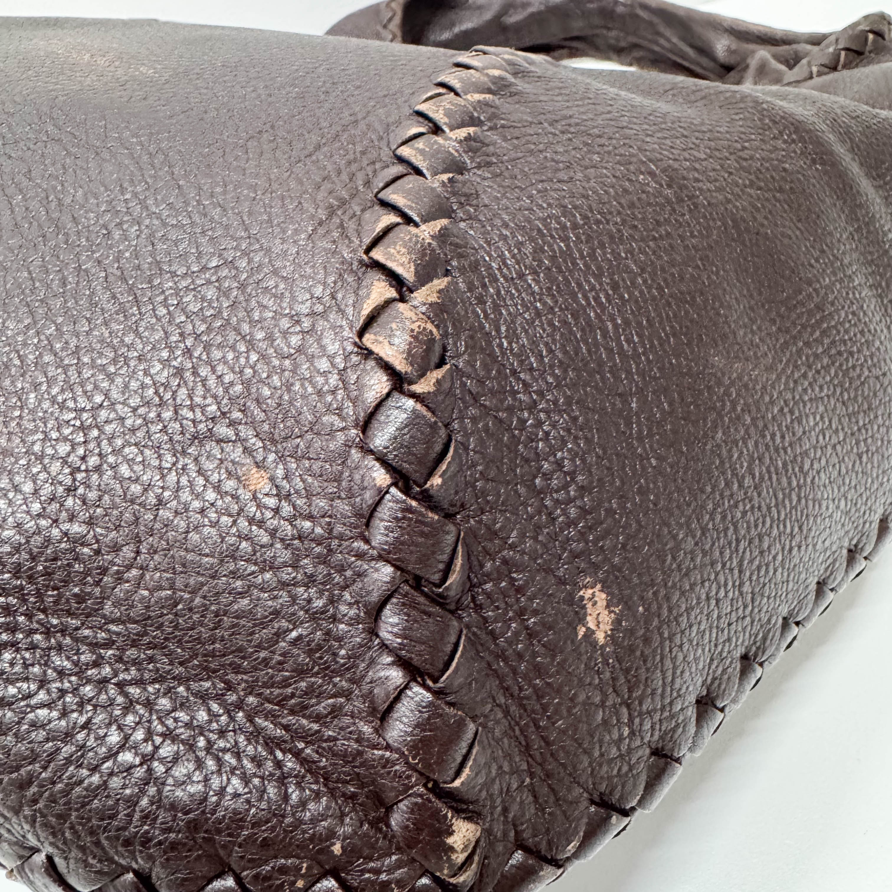 Brown Leather Hobo Bag