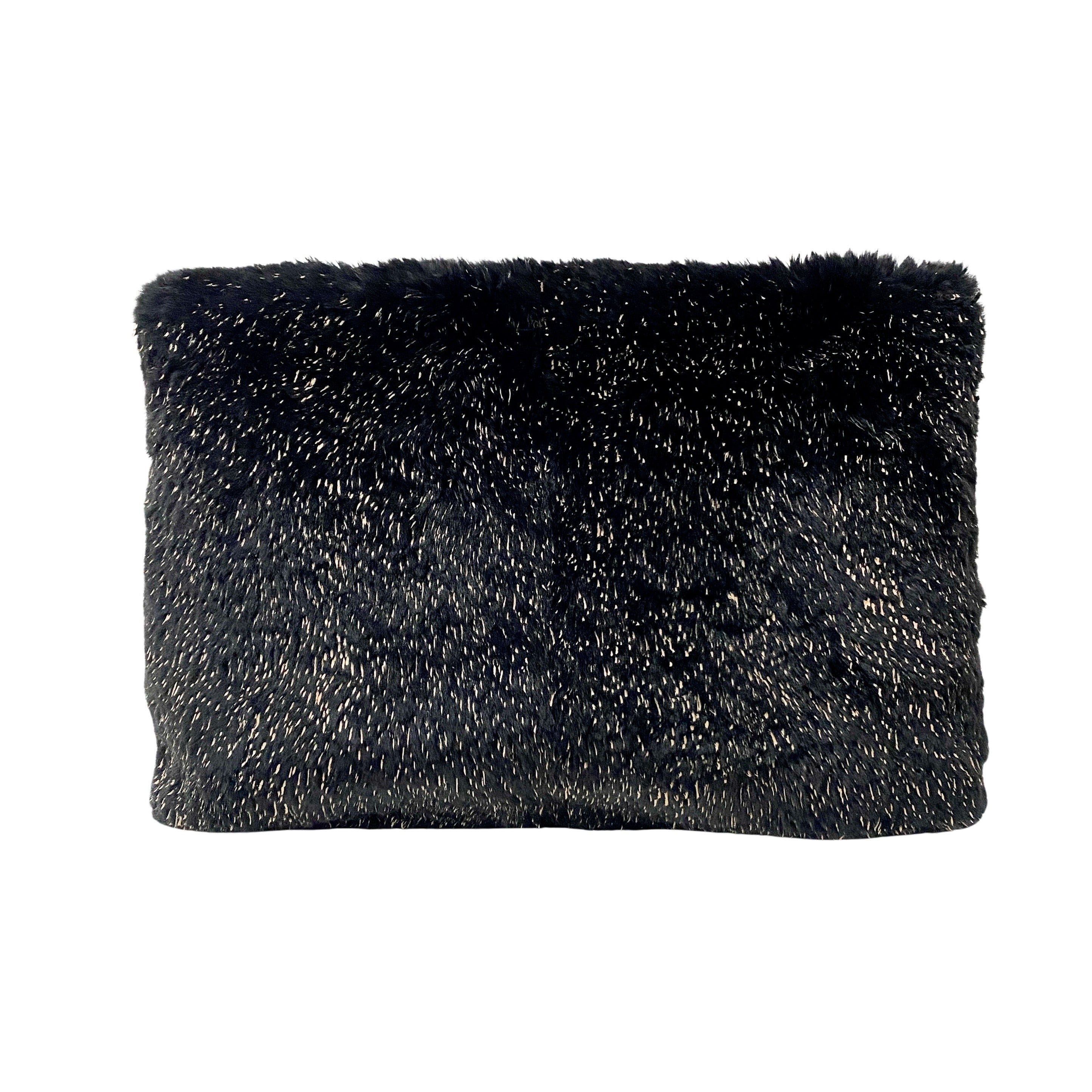 Black Fur Clutch Bag
