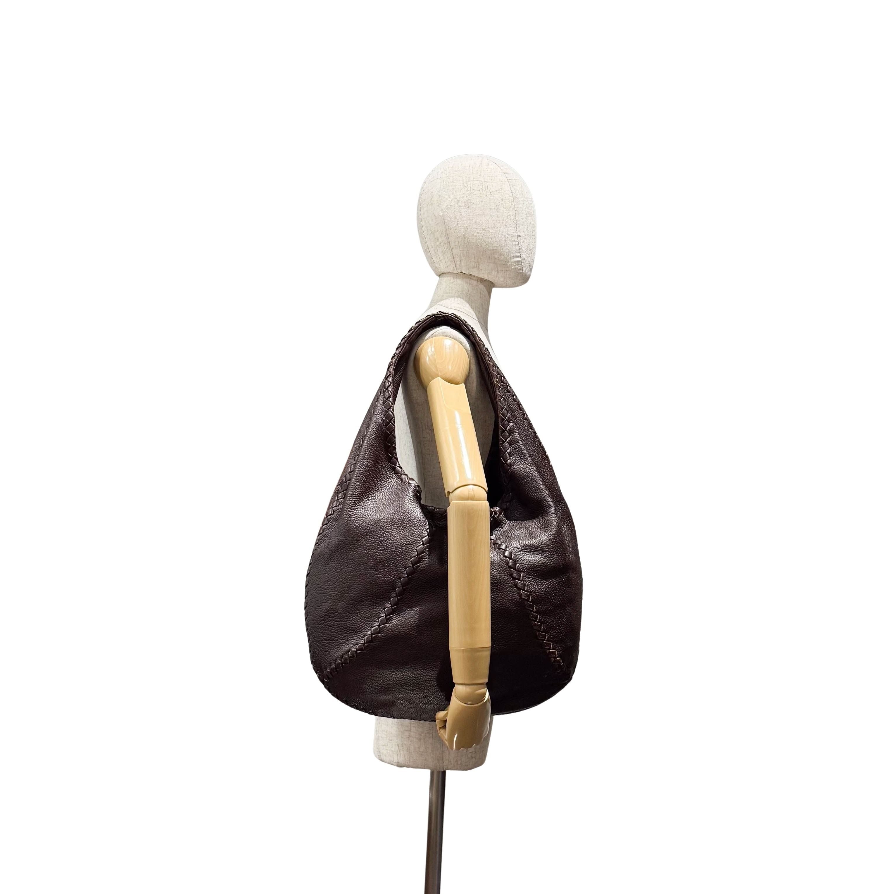 Brown Leather Hobo Bag