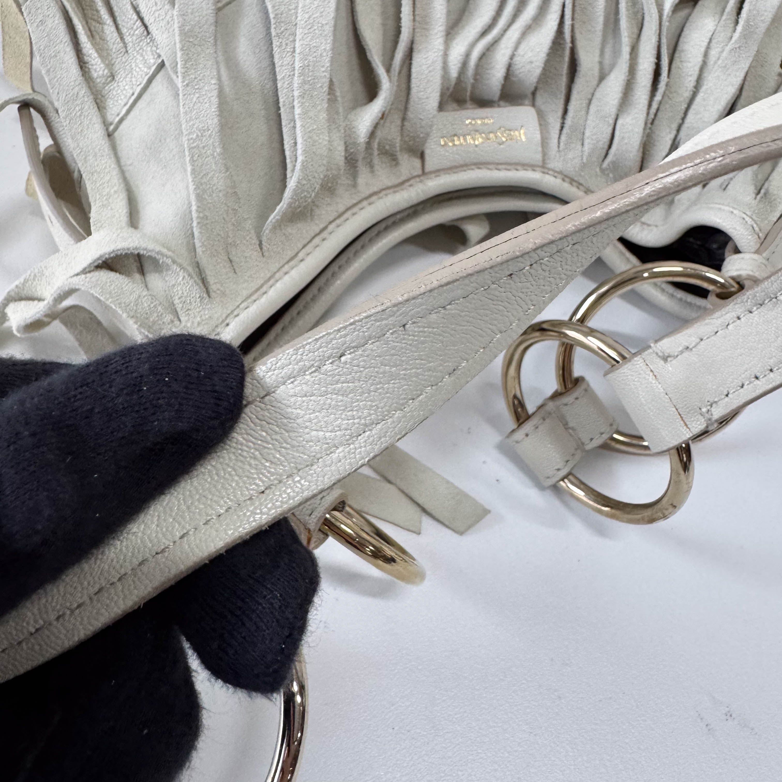 Neutral Leather Shoulder Bag