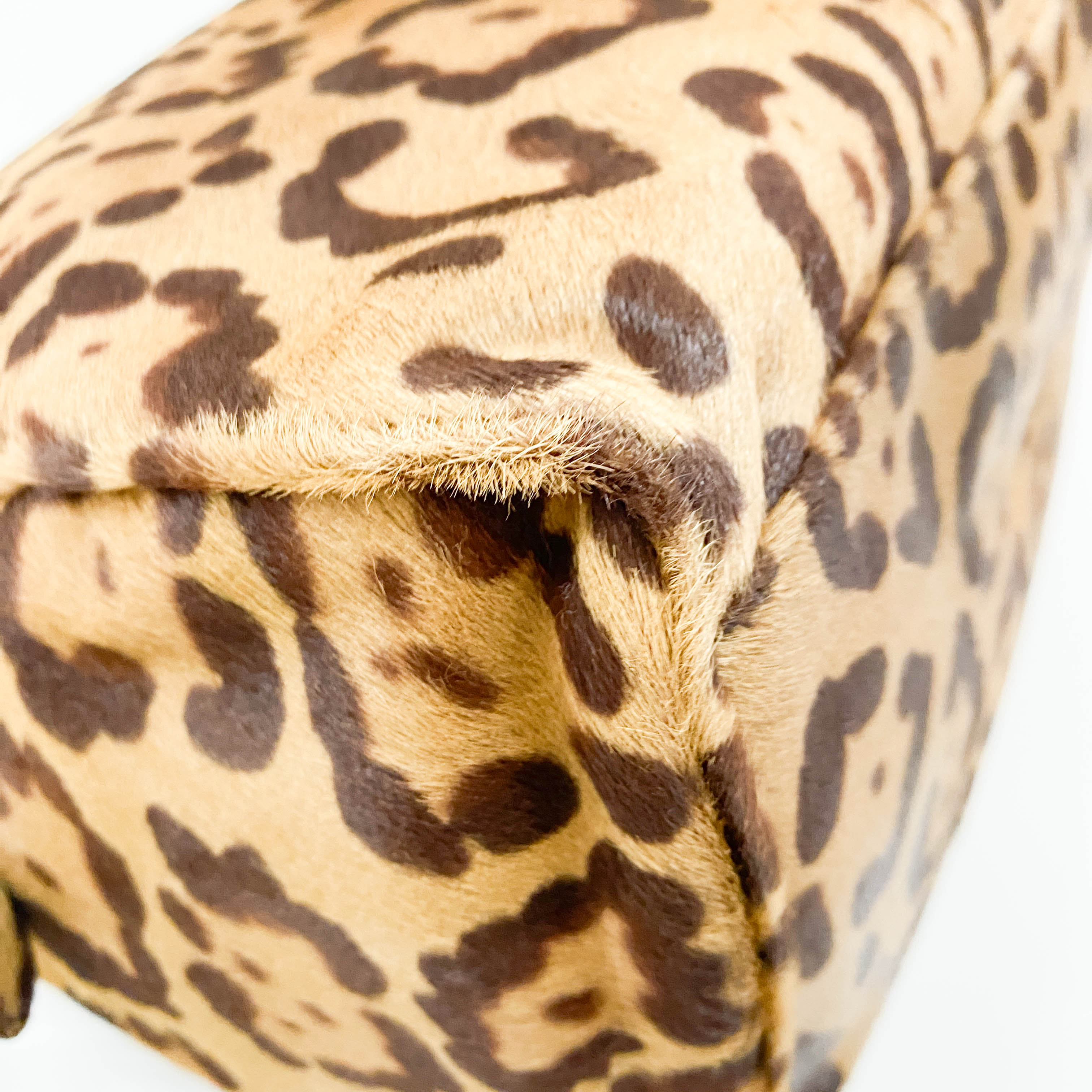 Bow Bag Brown Jaguar Calf Hair Hand Bag