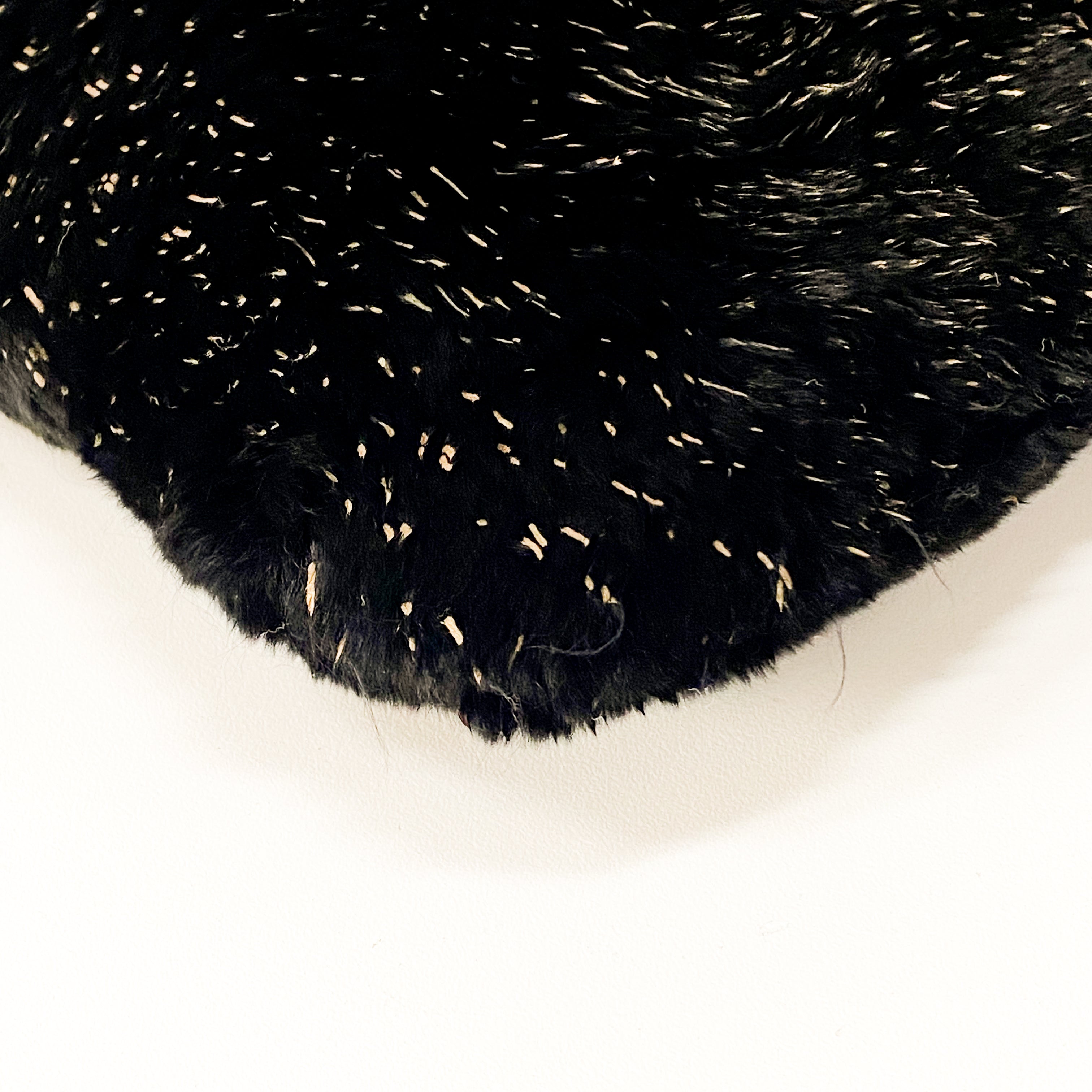 Black Fur Clutch Bag