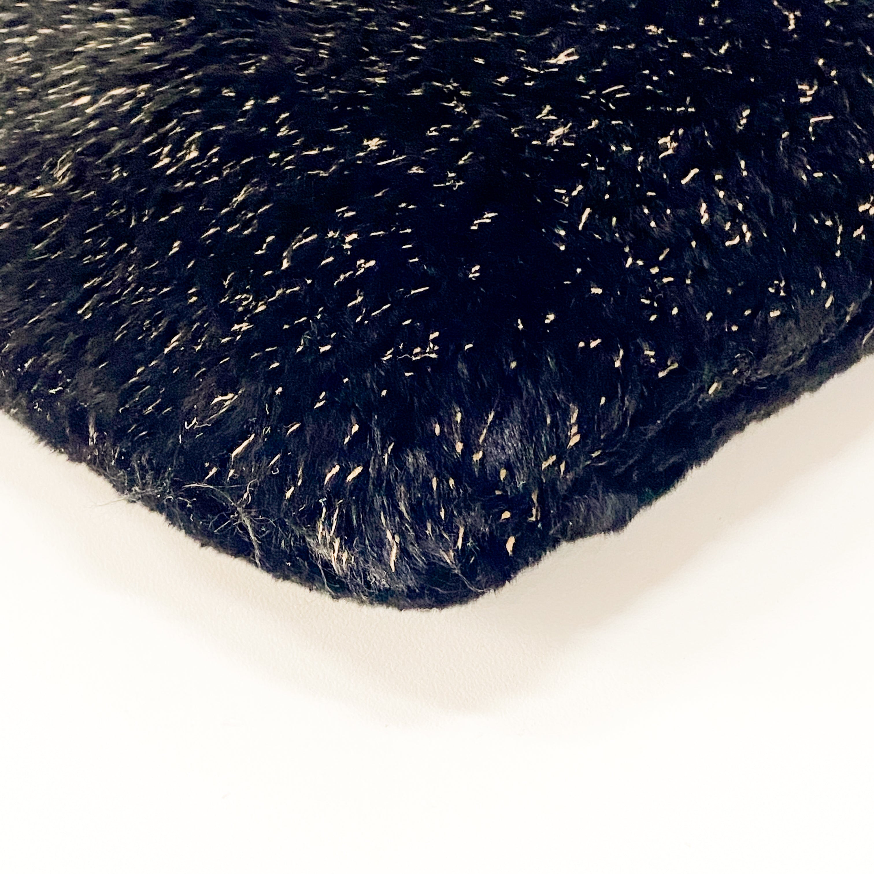 Black Fur Clutch Bag