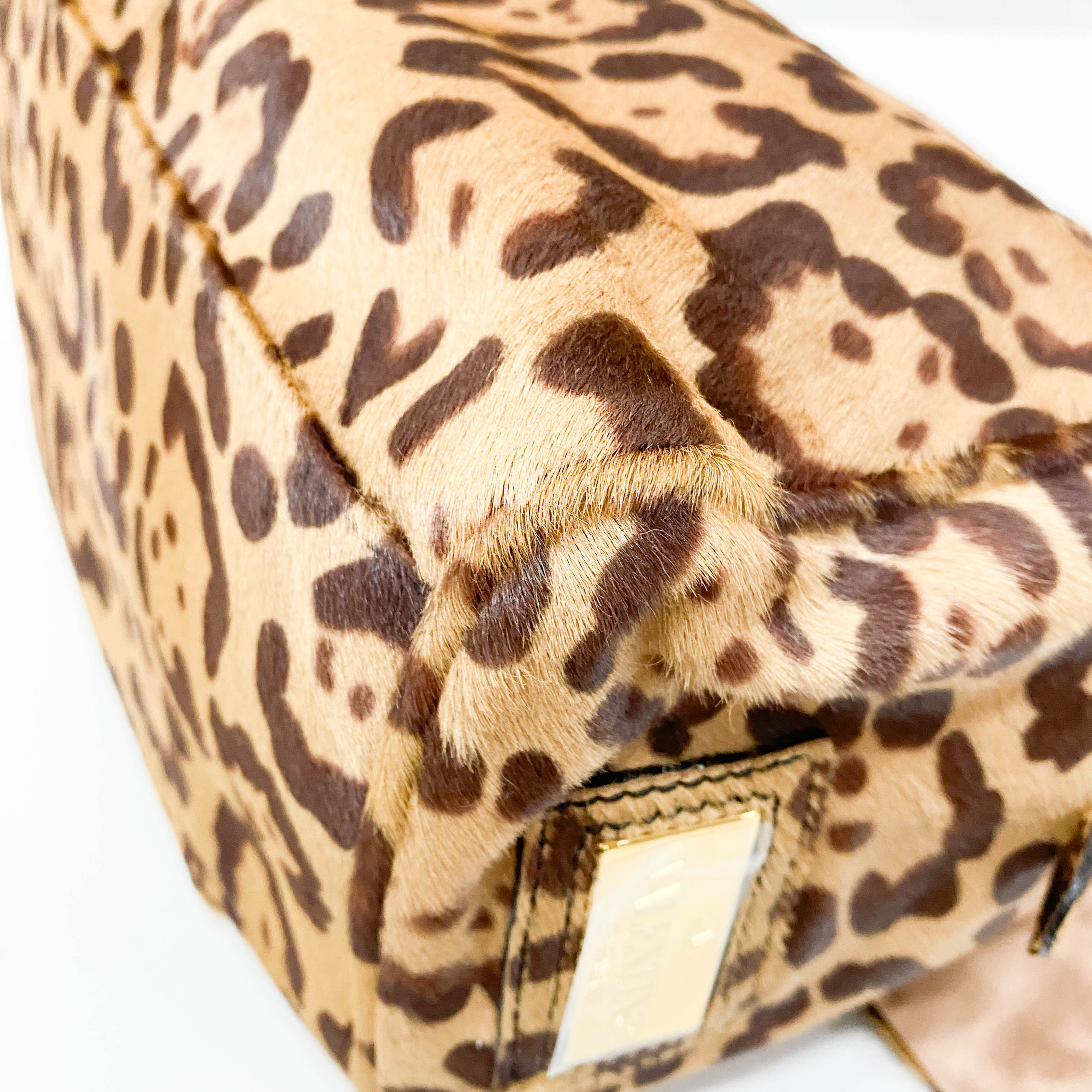Bow Bag Brown Jaguar Calf Hair Hand Bag