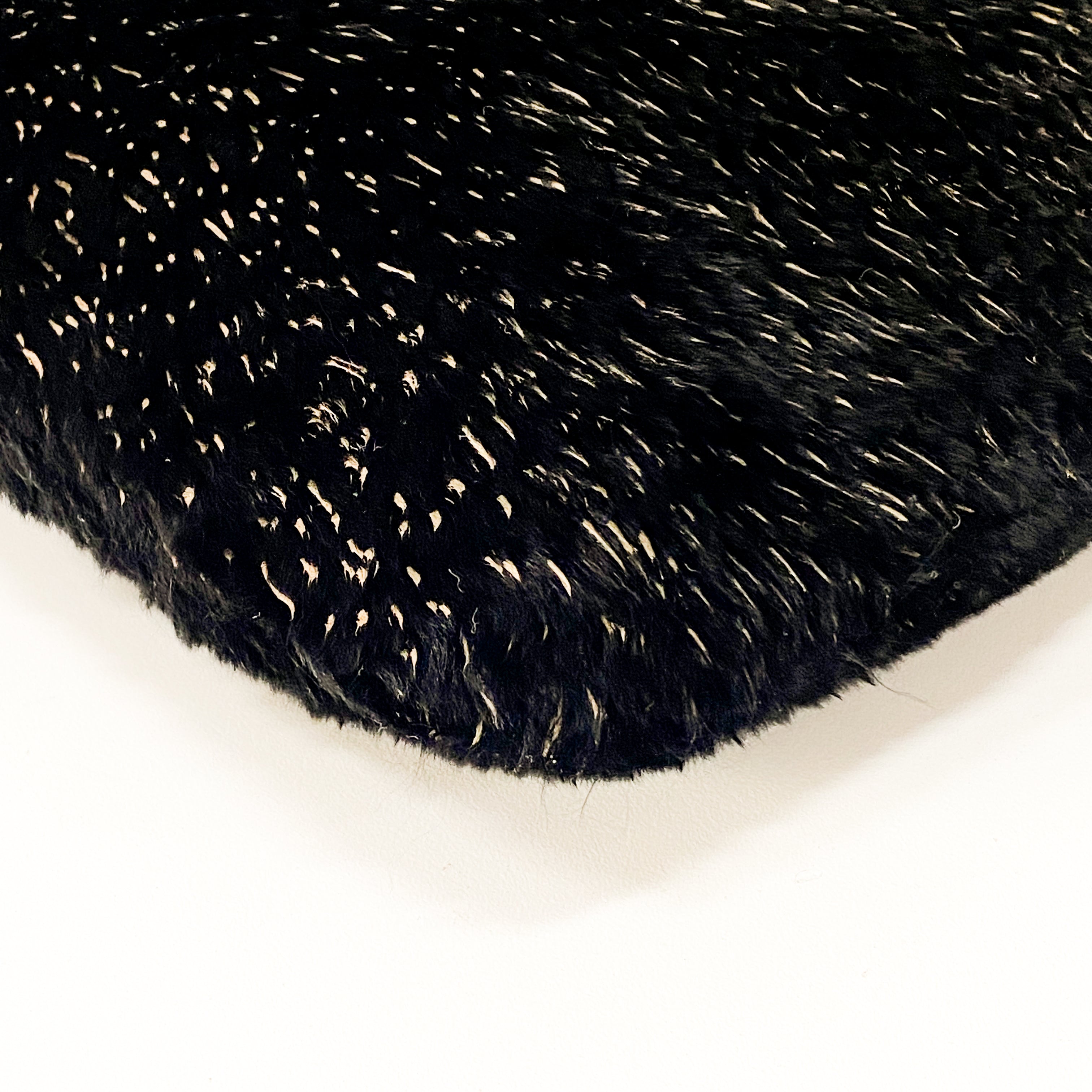 Black Fur Clutch Bag