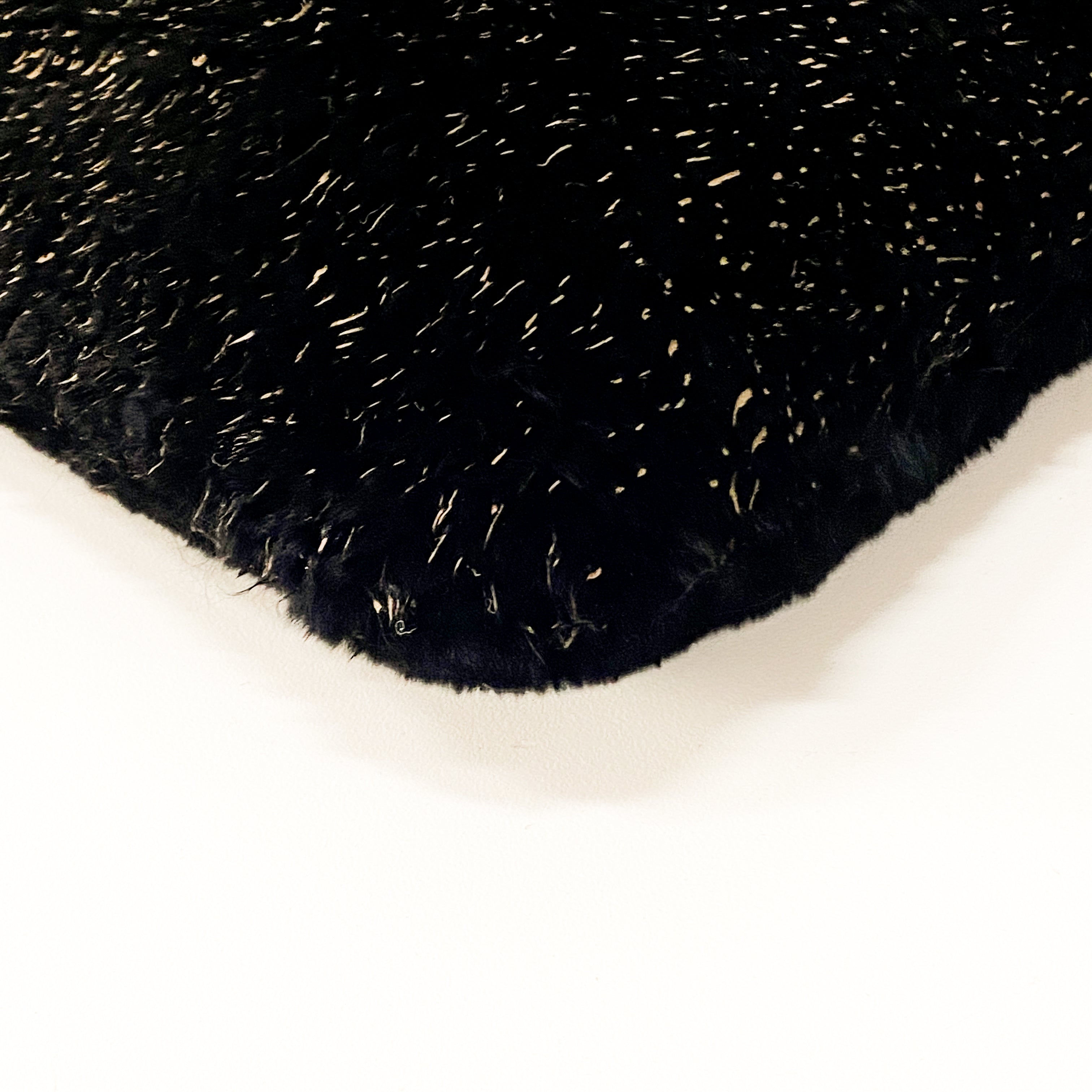 Black Fur Clutch Bag