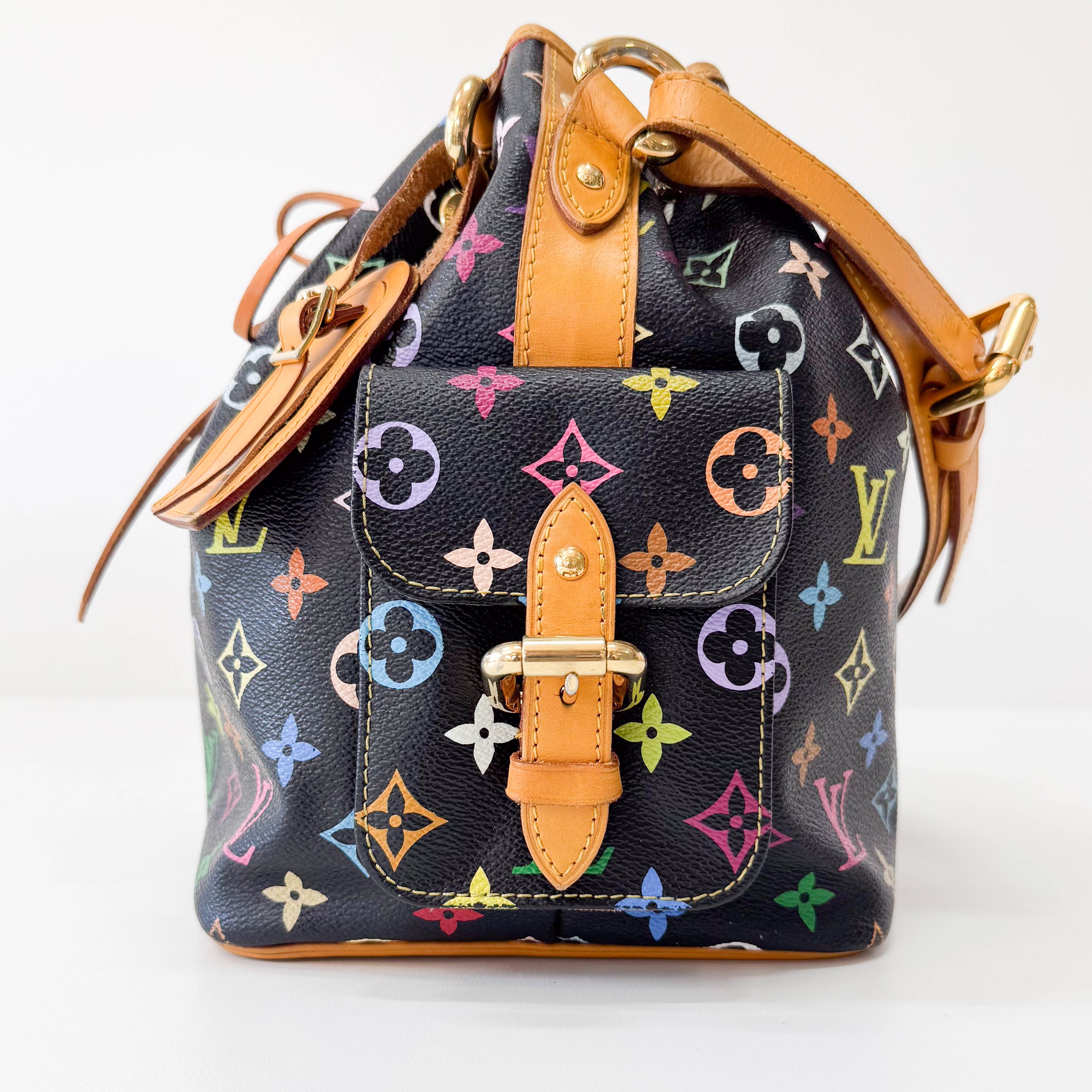 Takashi Murakami Black Monogram Multicolore Canvas Petit Noé