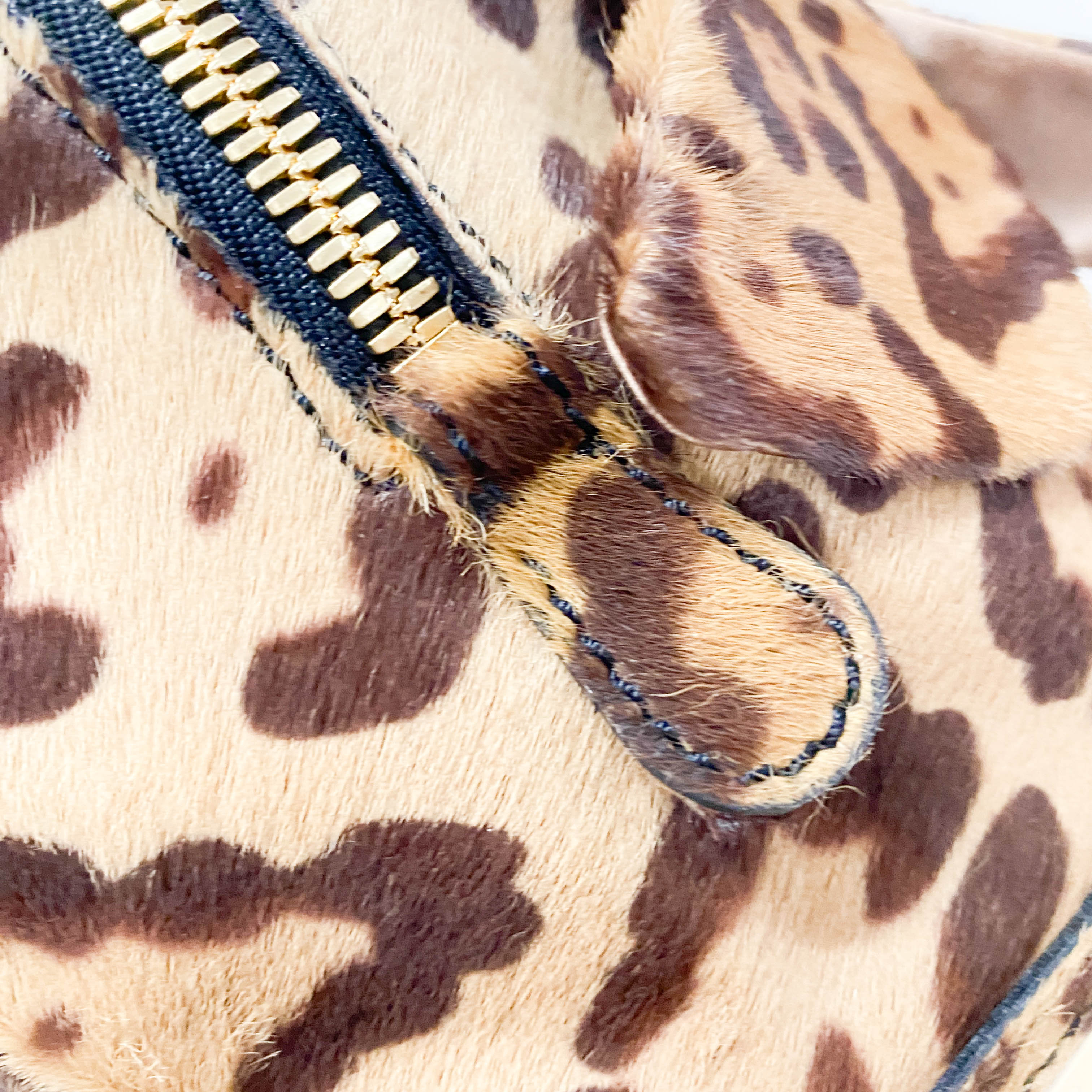 Bow Bag Brown Jaguar Calf Hair Hand Bag