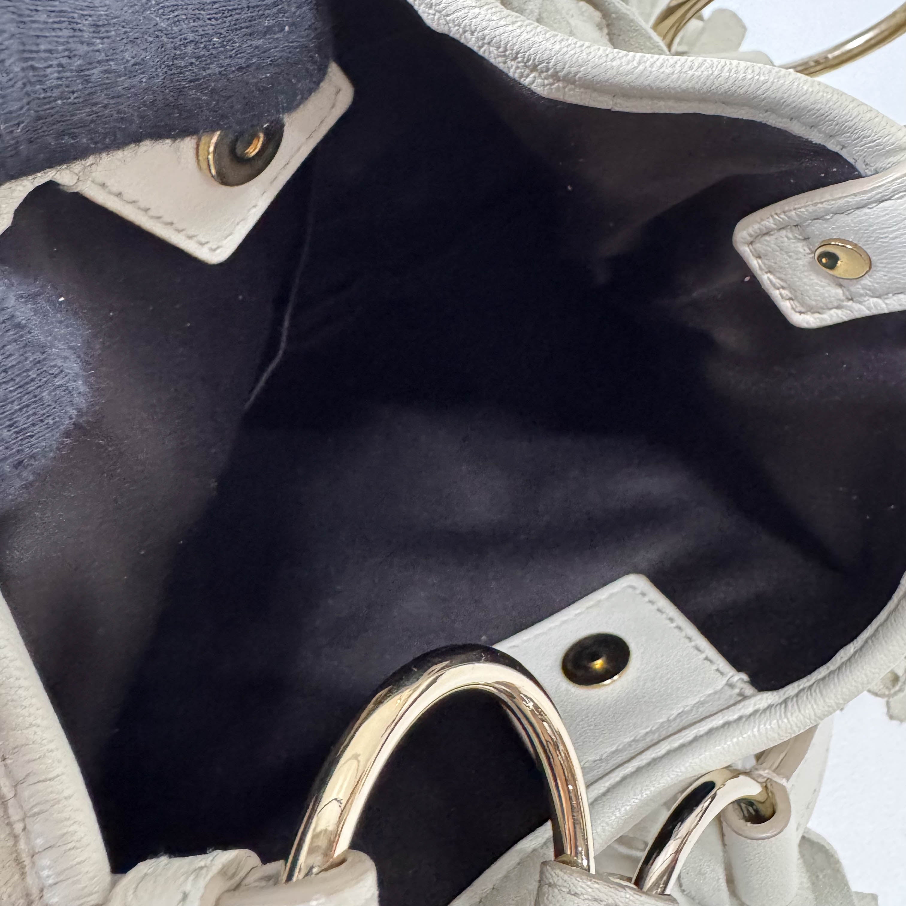 Neutral Leather Shoulder Bag