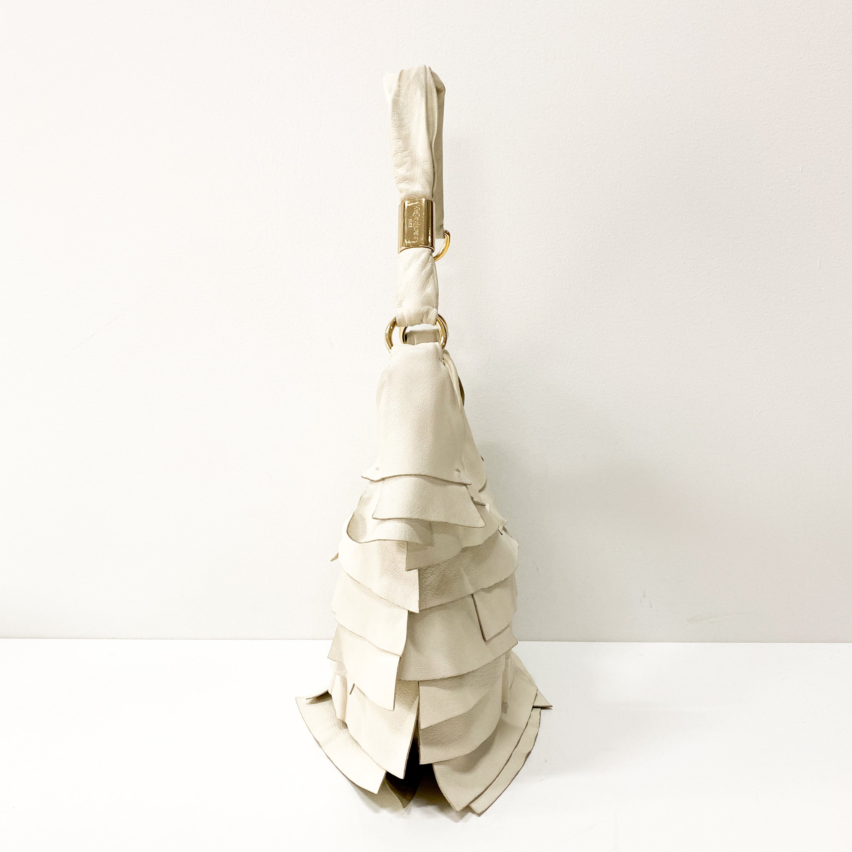 Saint-Tropez White Leather Shoulder Bag