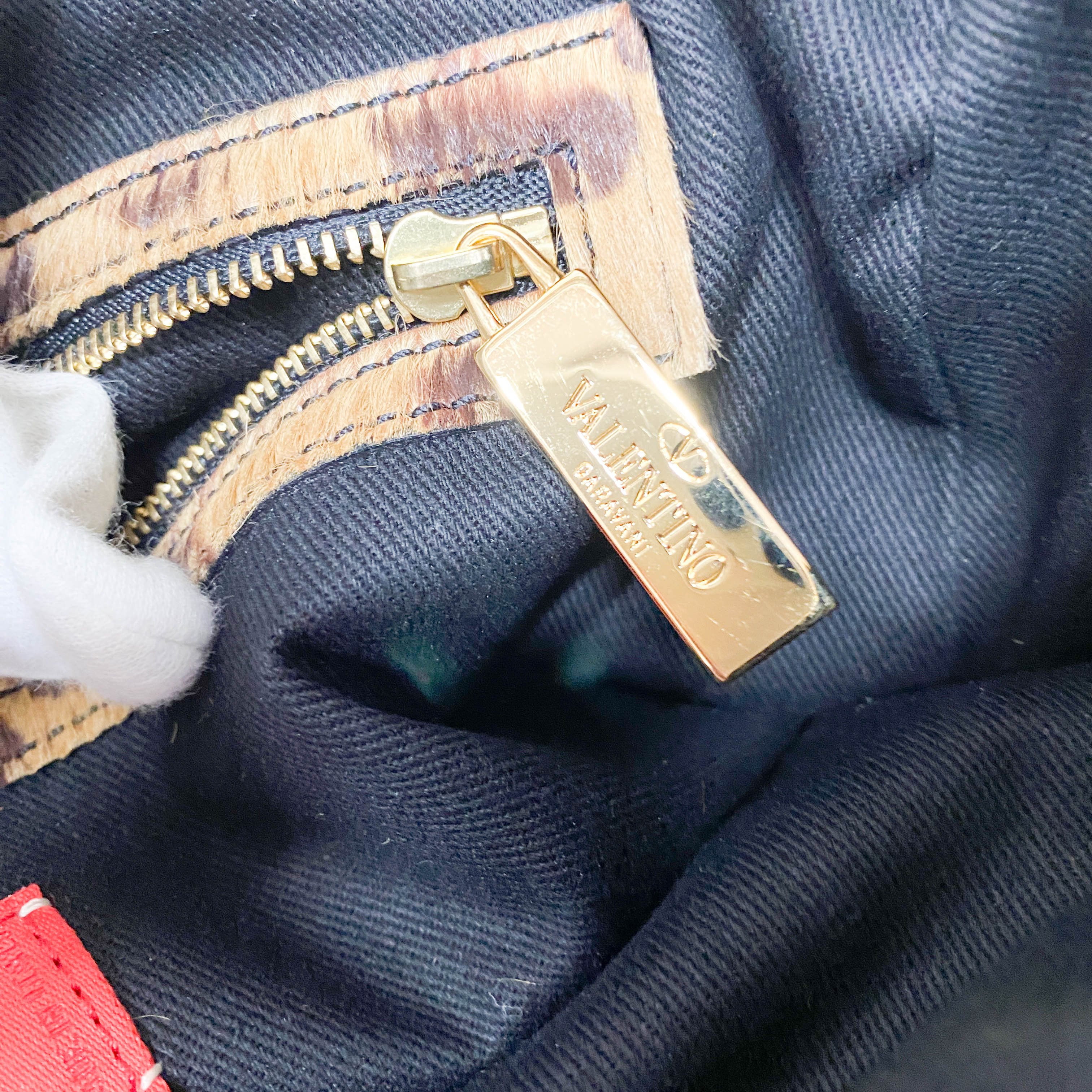 Bow Bag Brown Jaguar Calf Hair Hand Bag