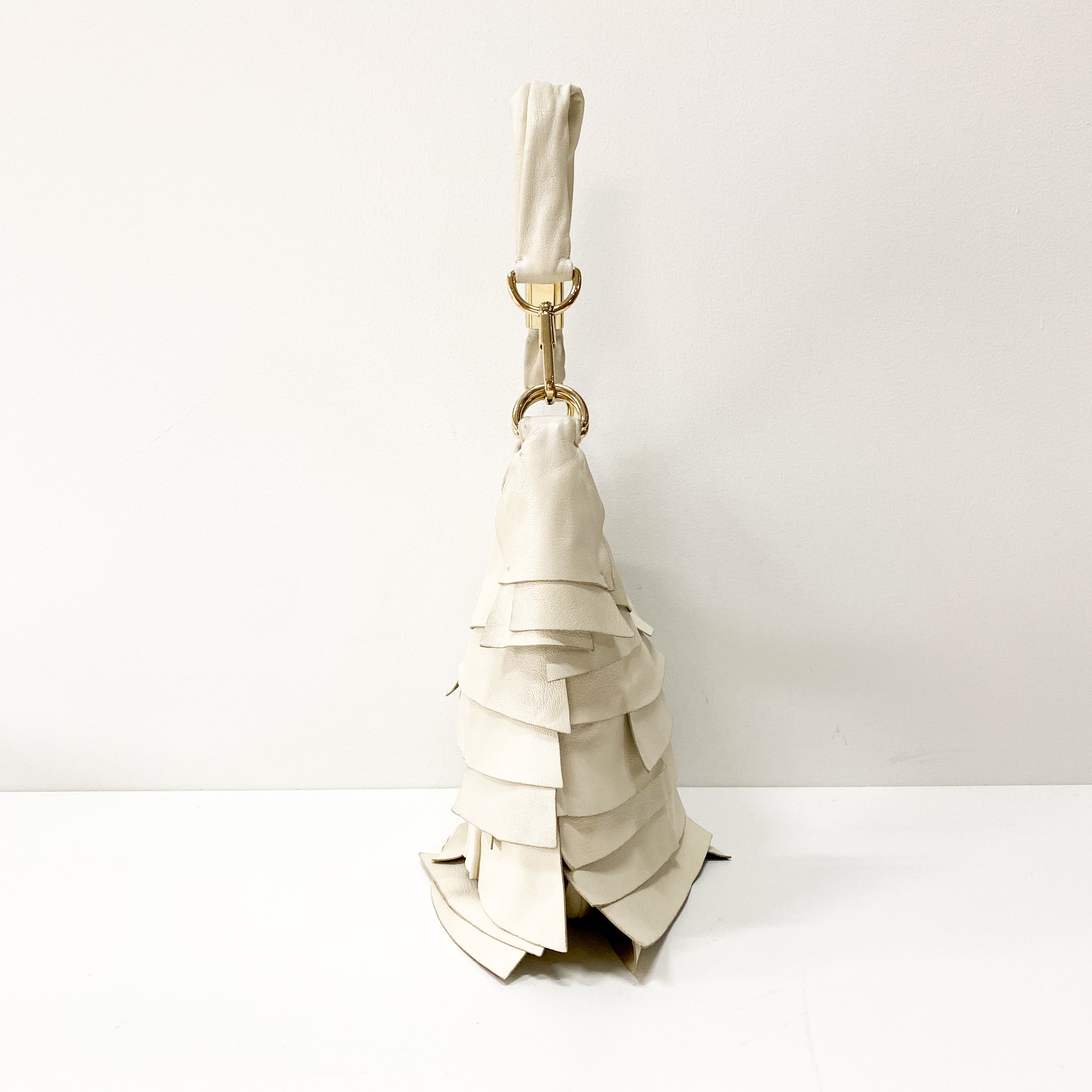 Saint-Tropez White Leather Shoulder Bag