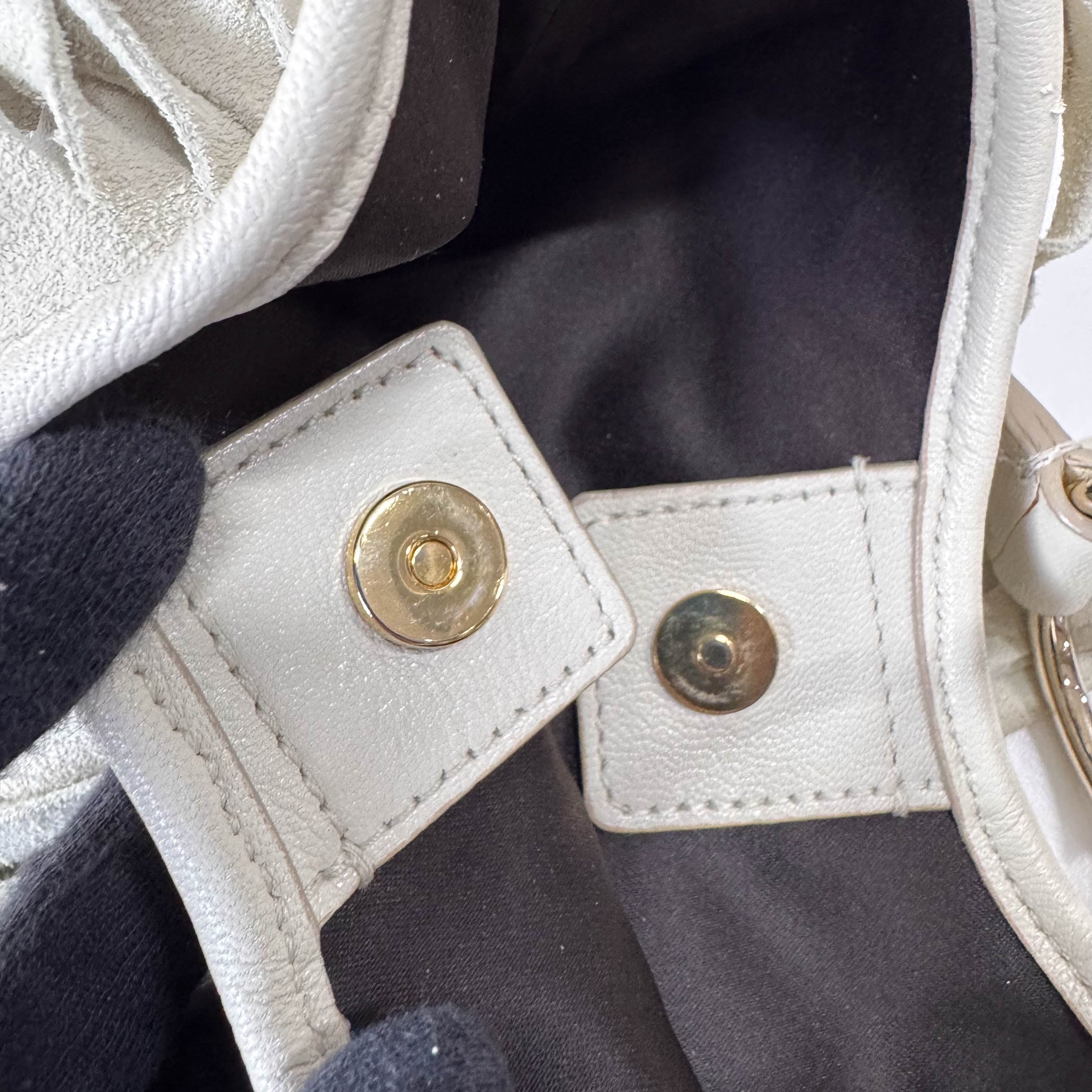 Neutral Leather Shoulder Bag