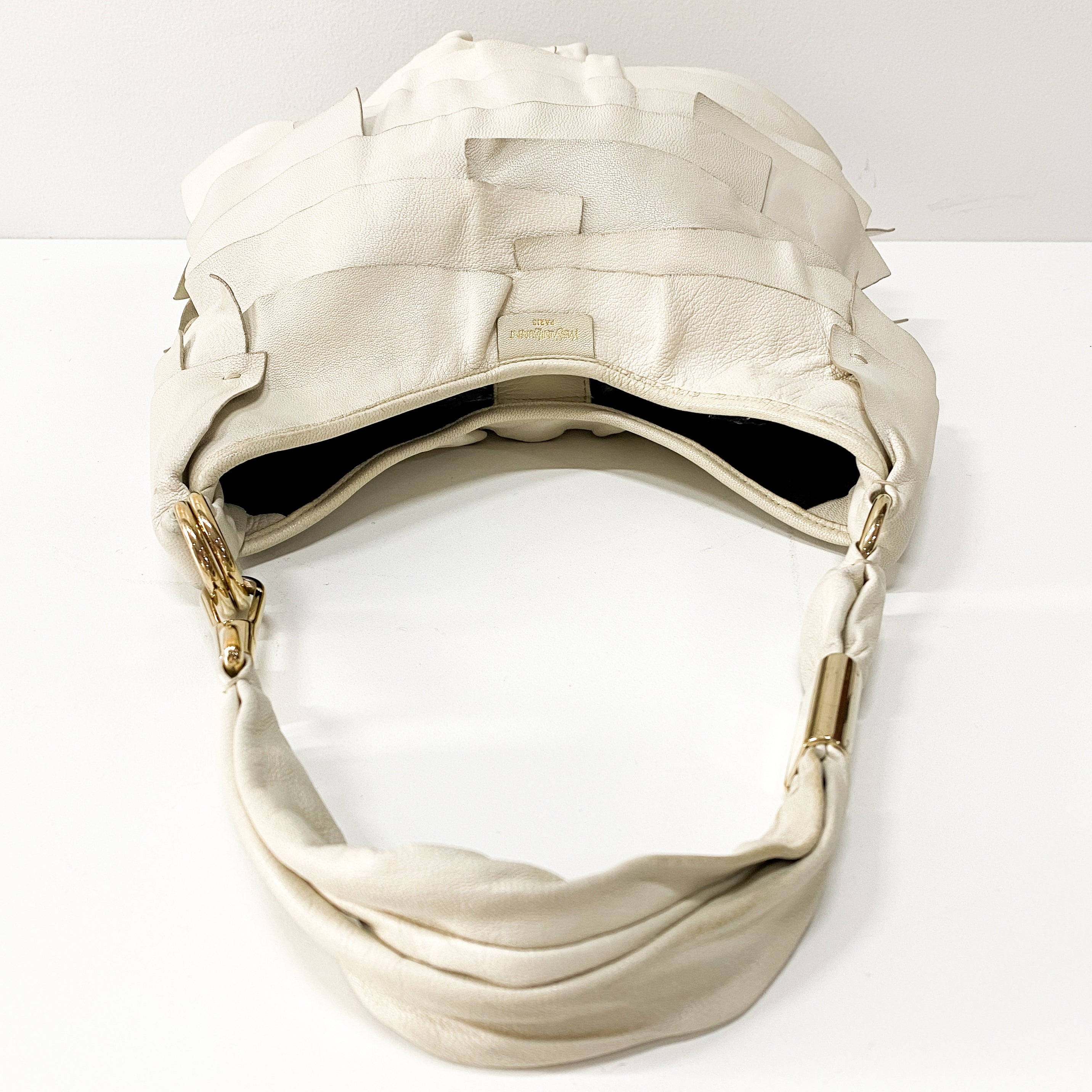 Saint-Tropez White Leather Shoulder Bag