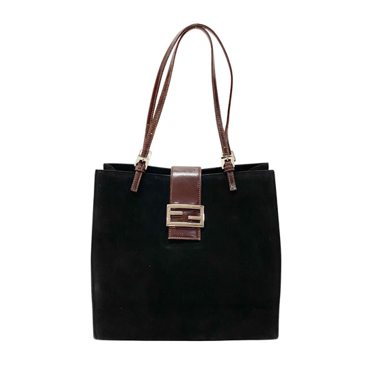 Black Suede Tote Bag