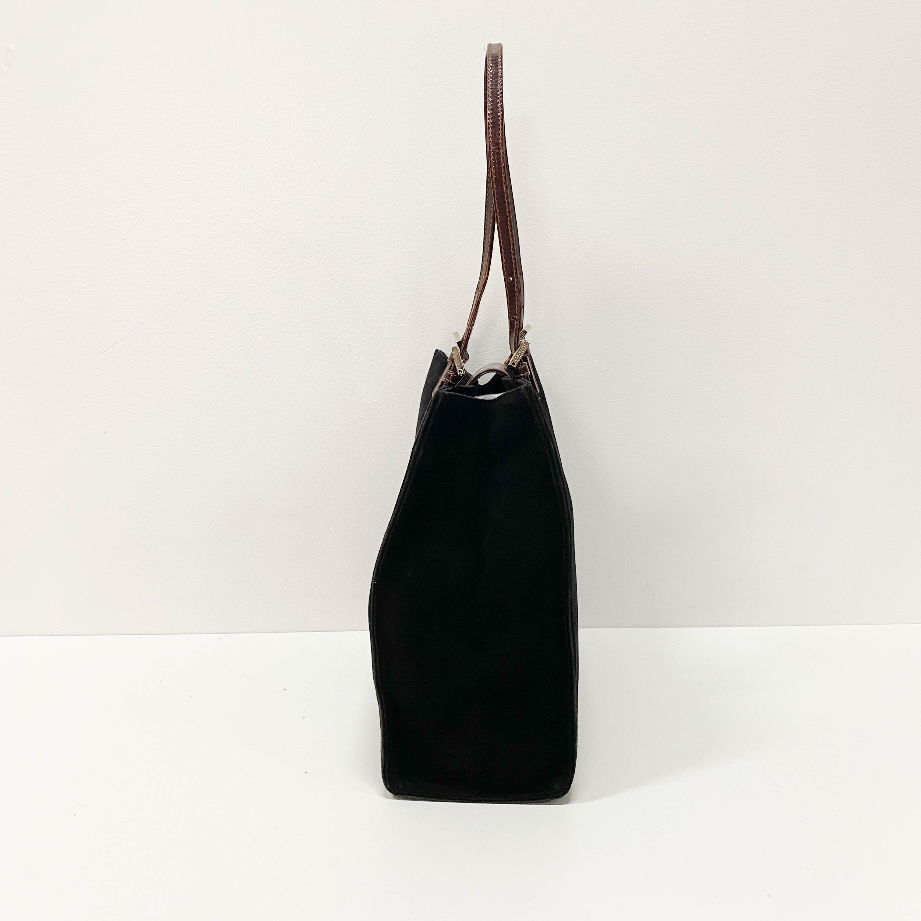 Black Suede Tote Bag