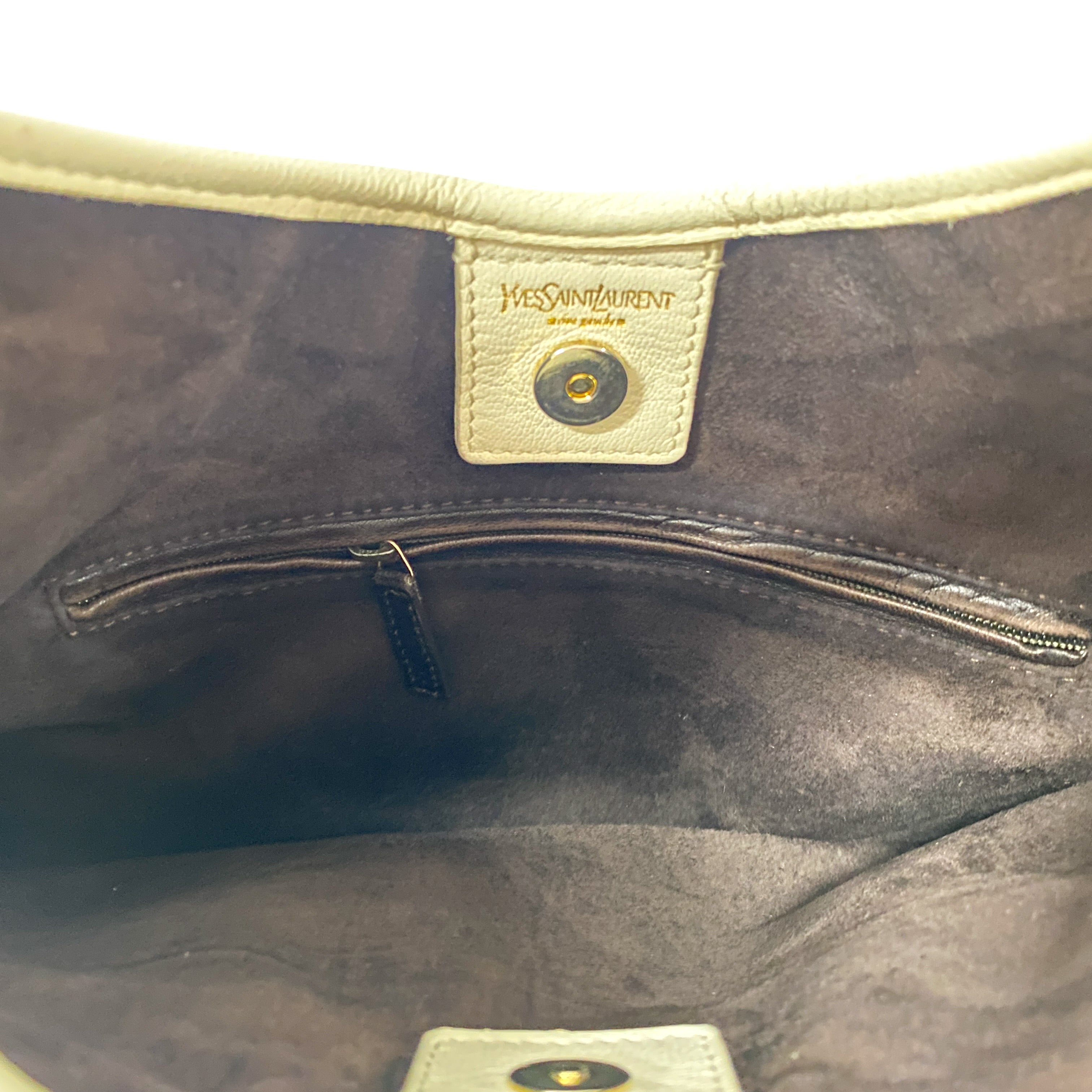 Saint-Tropez White Leather Shoulder Bag