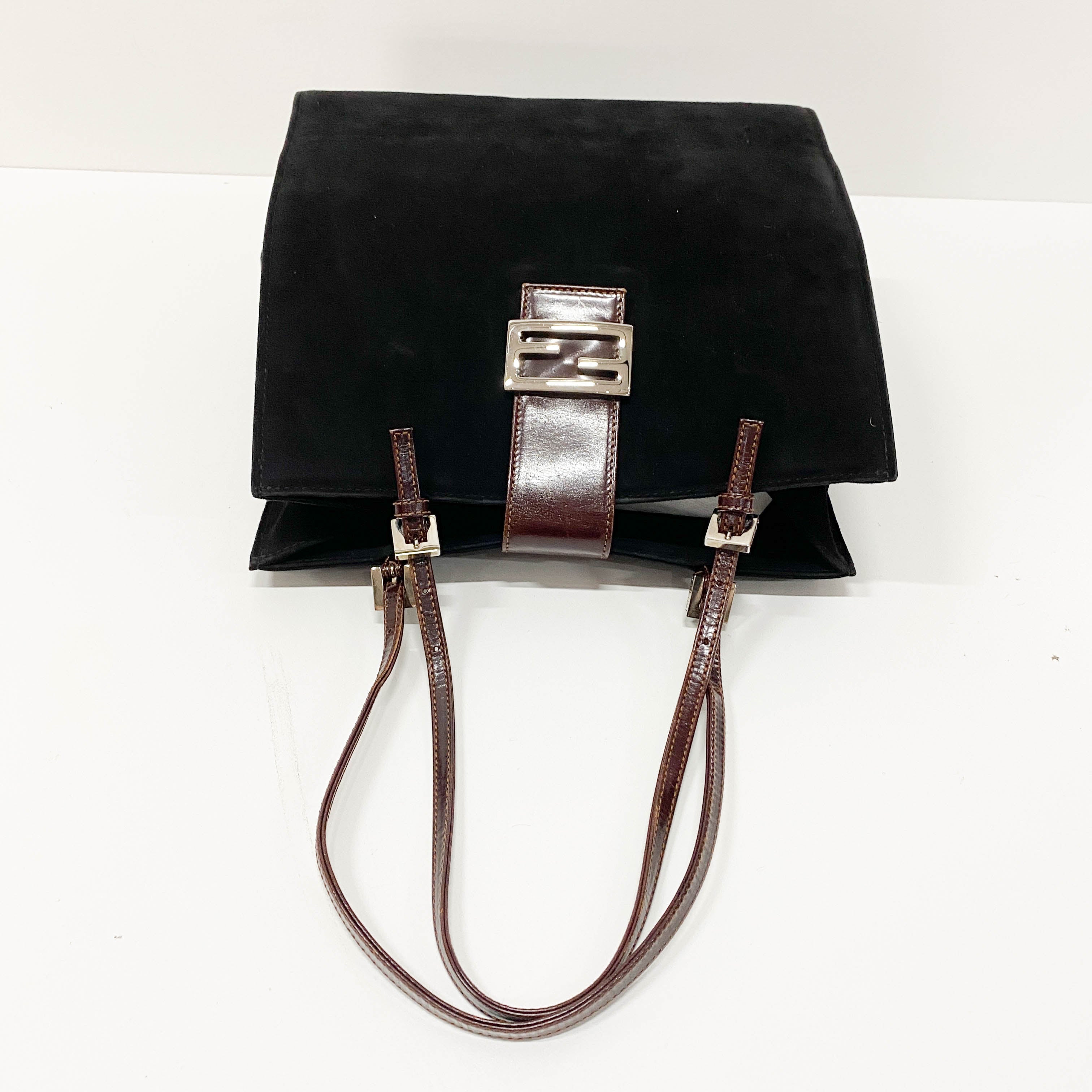 Black Suede Tote Bag