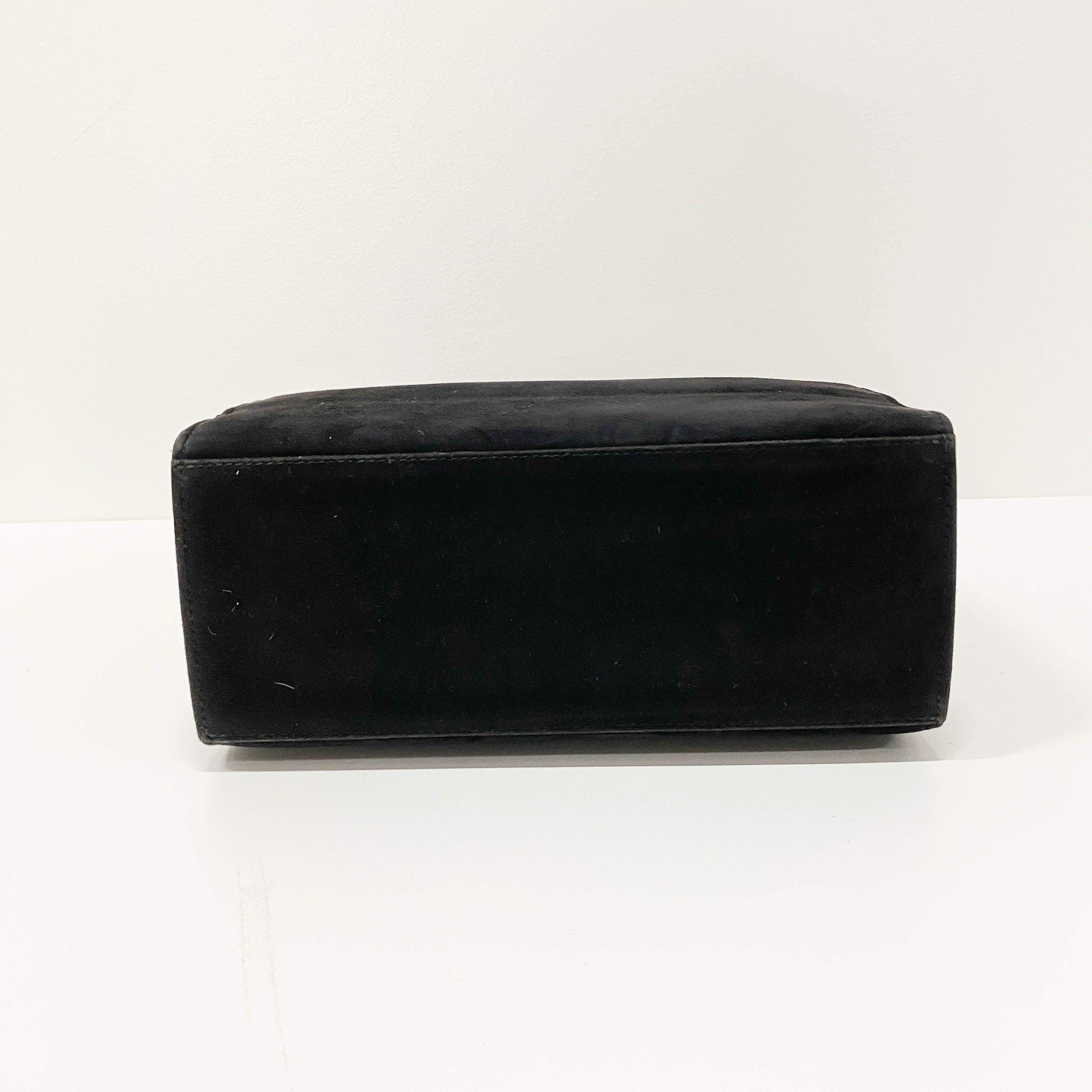 Black Suede Tote Bag