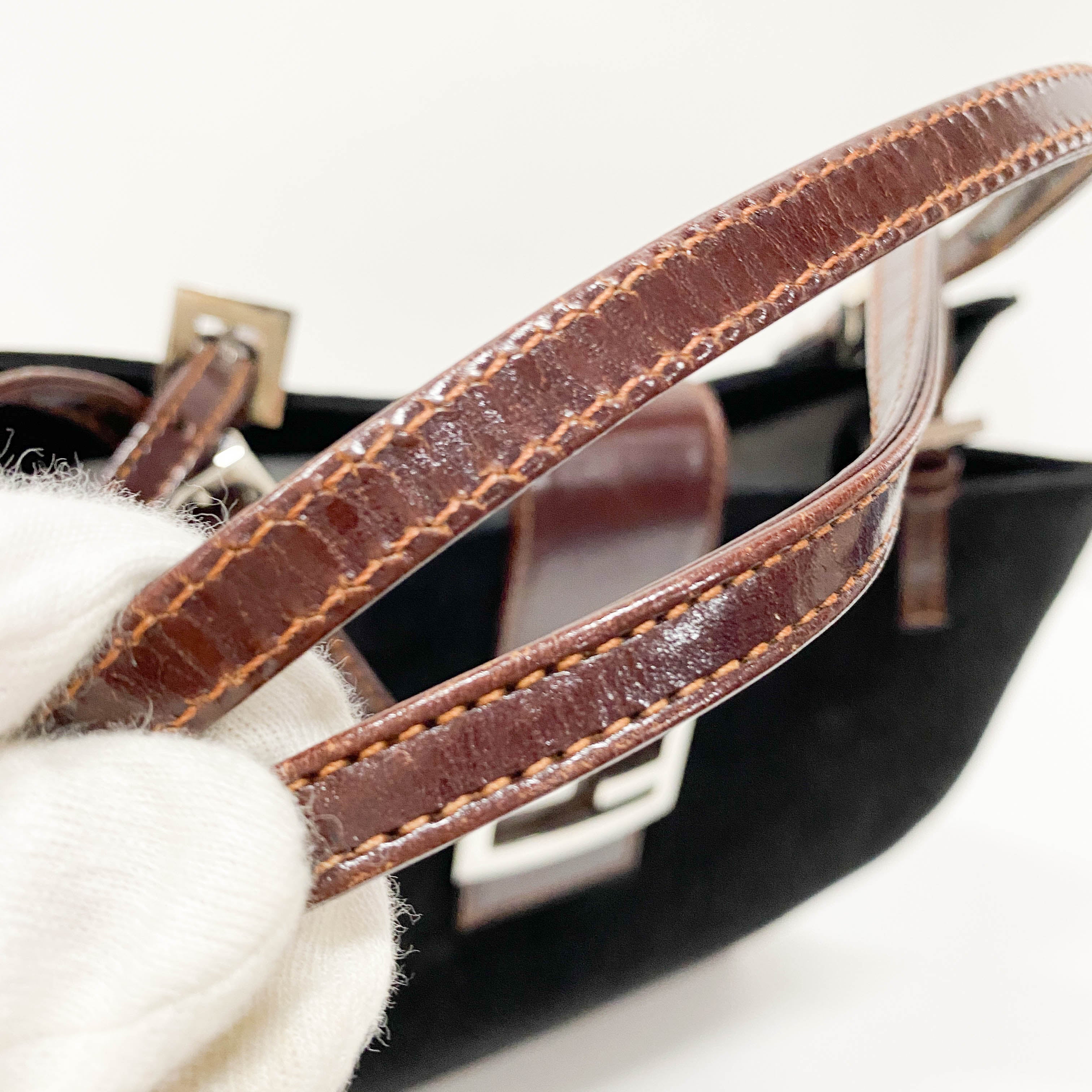 Black Suede Tote Bag