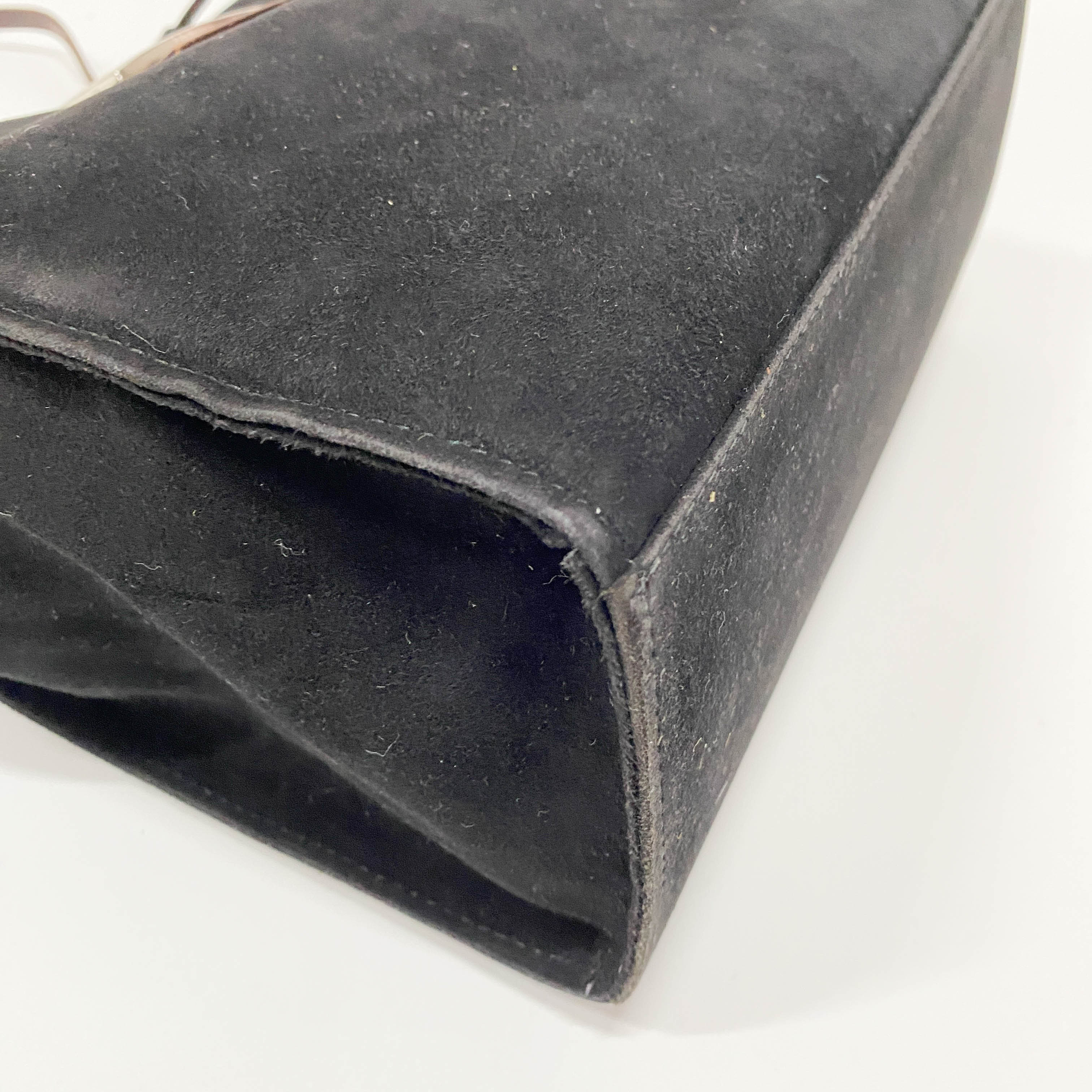 Black Suede Tote Bag