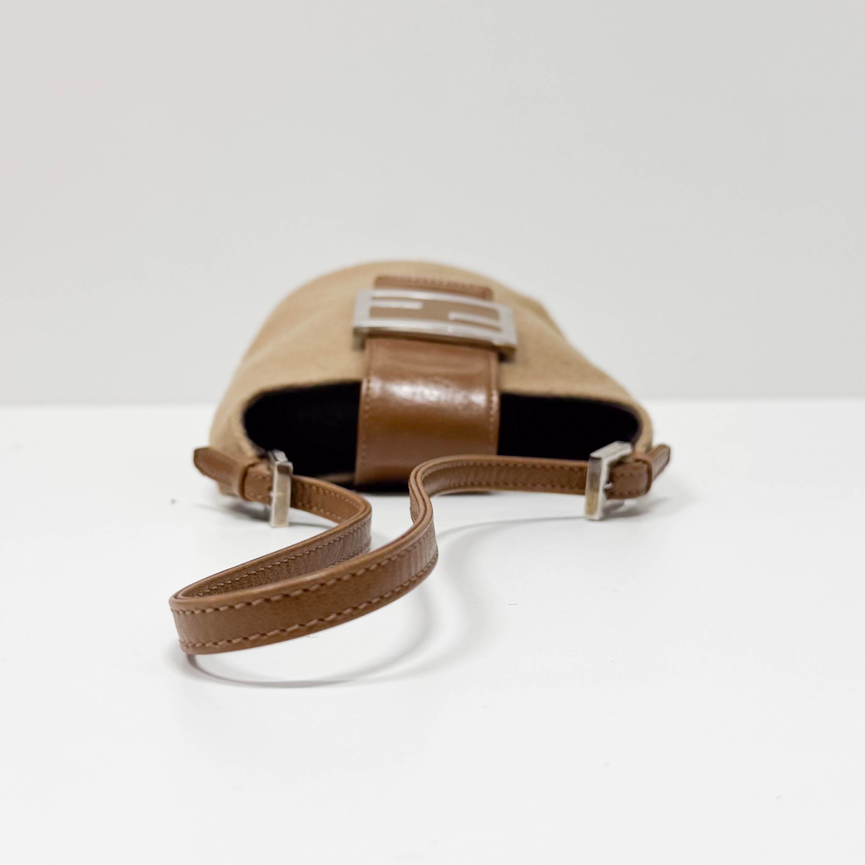 Beige Cashmere Hobo Shoulder Bag