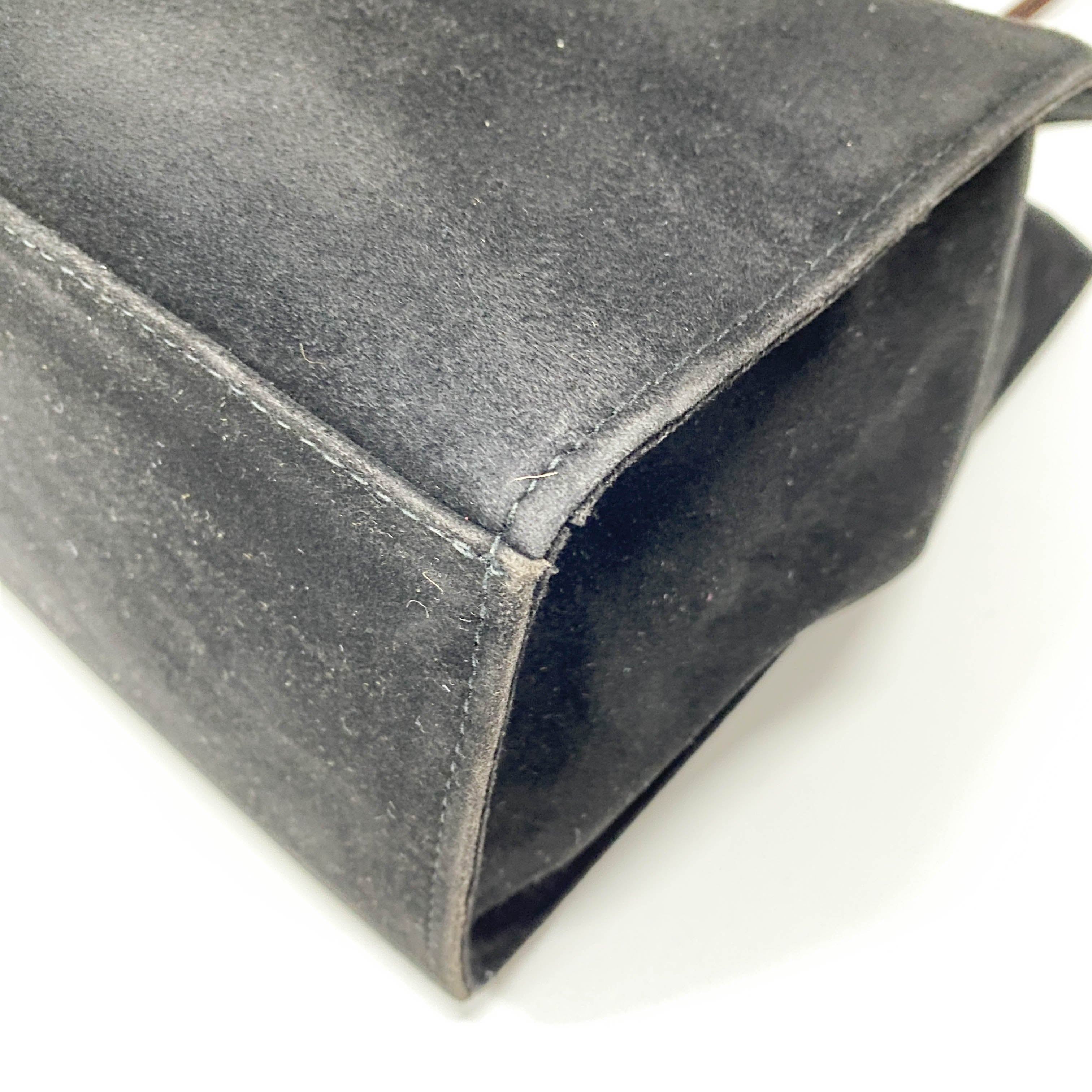 Black Suede Tote Bag