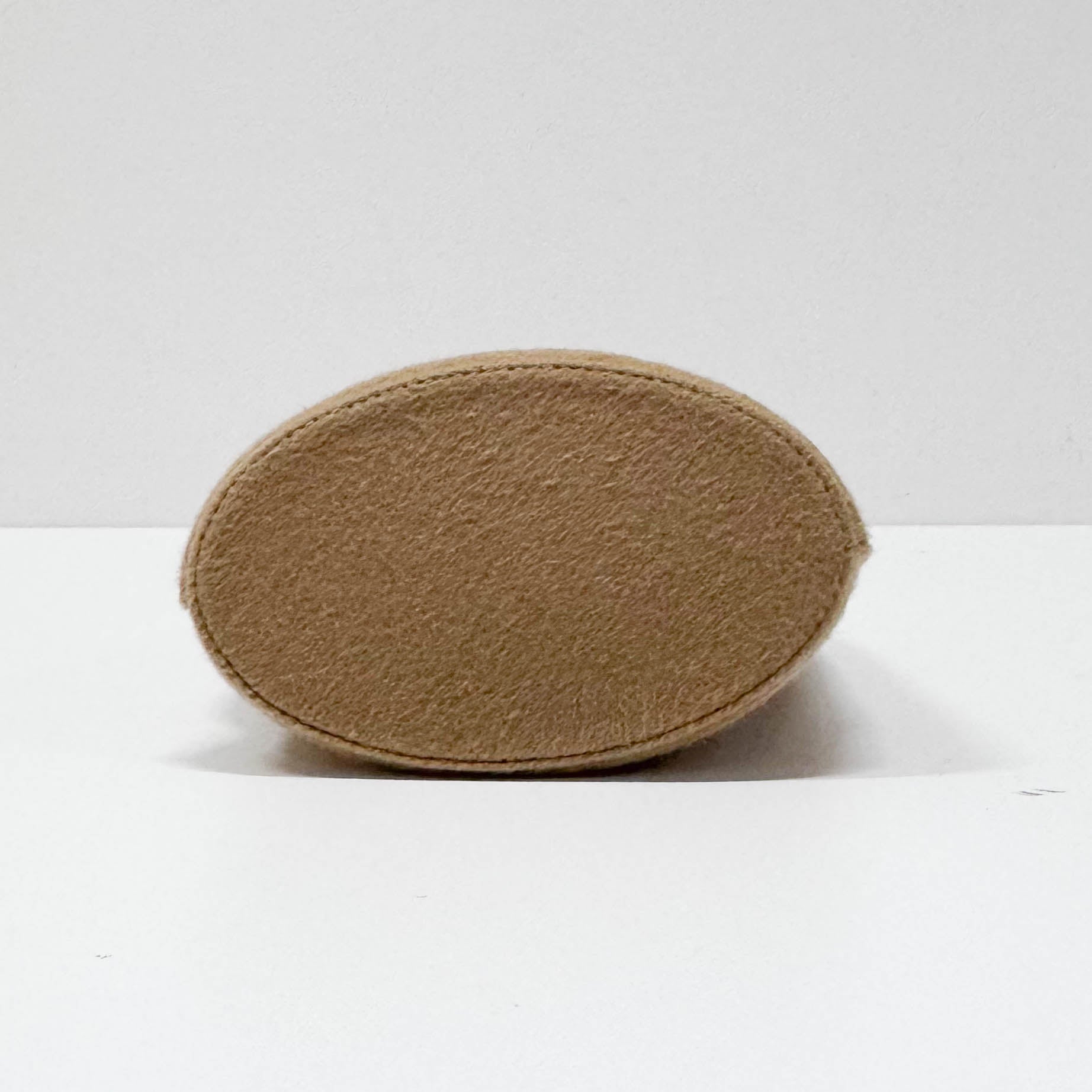 Beige Cashmere Hobo Shoulder Bag