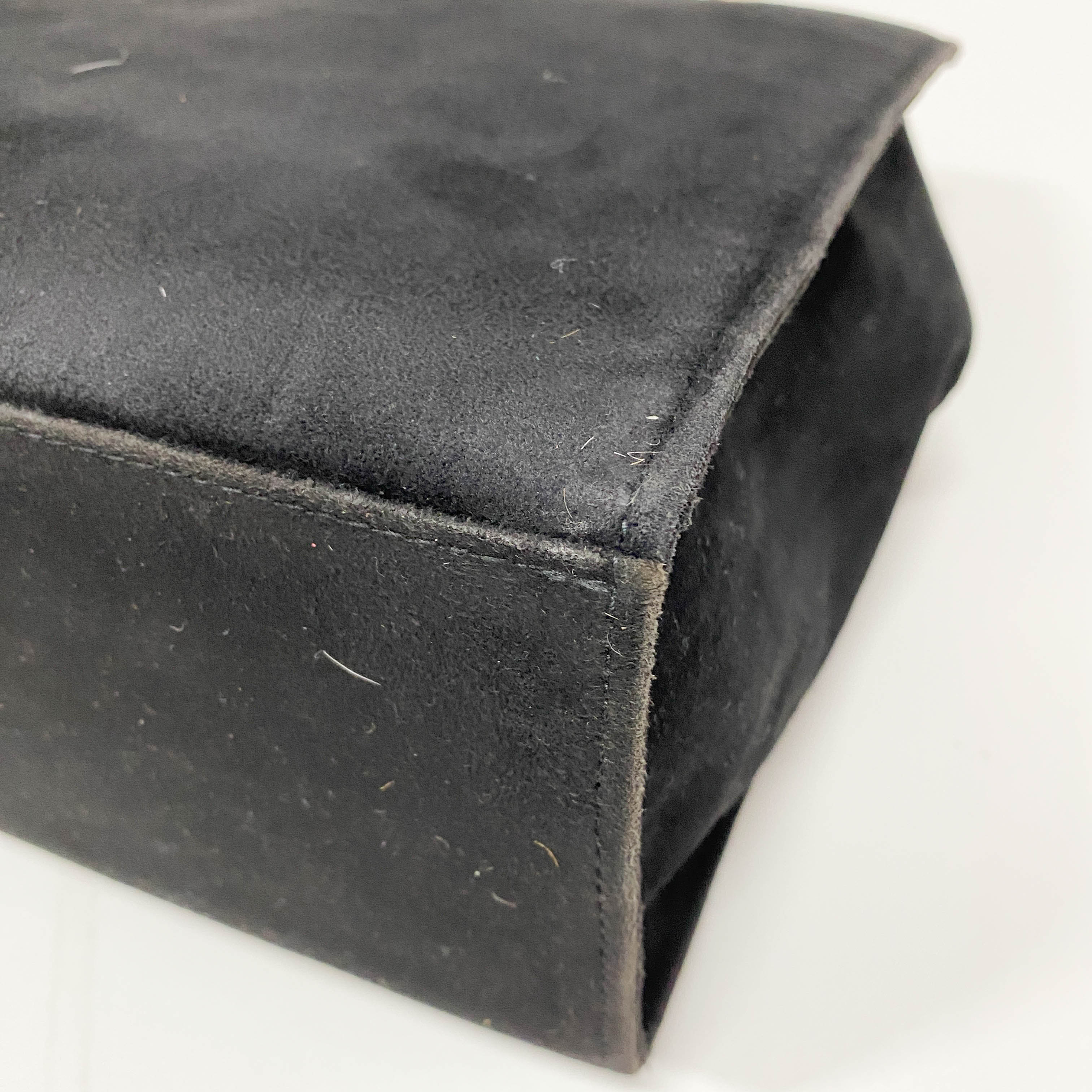 Black Suede Tote Bag