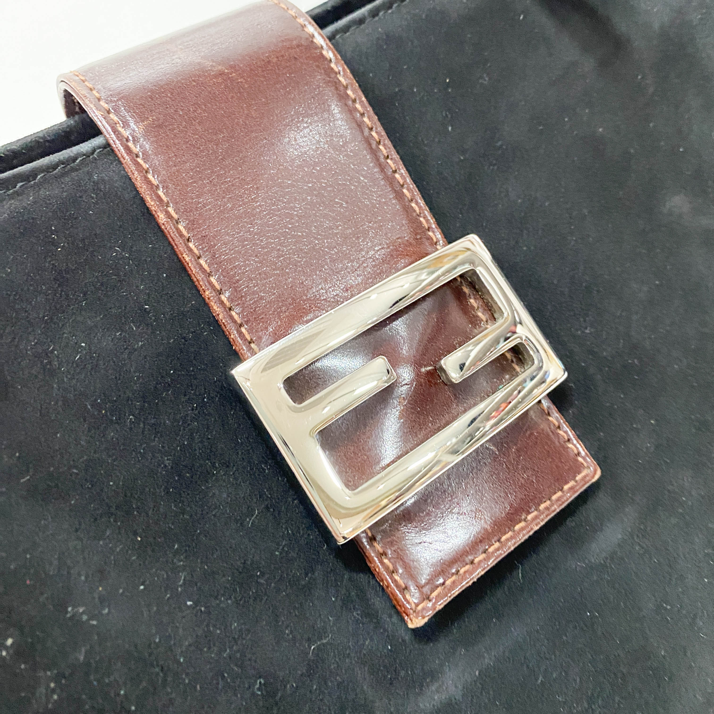 Black Suede Tote Bag