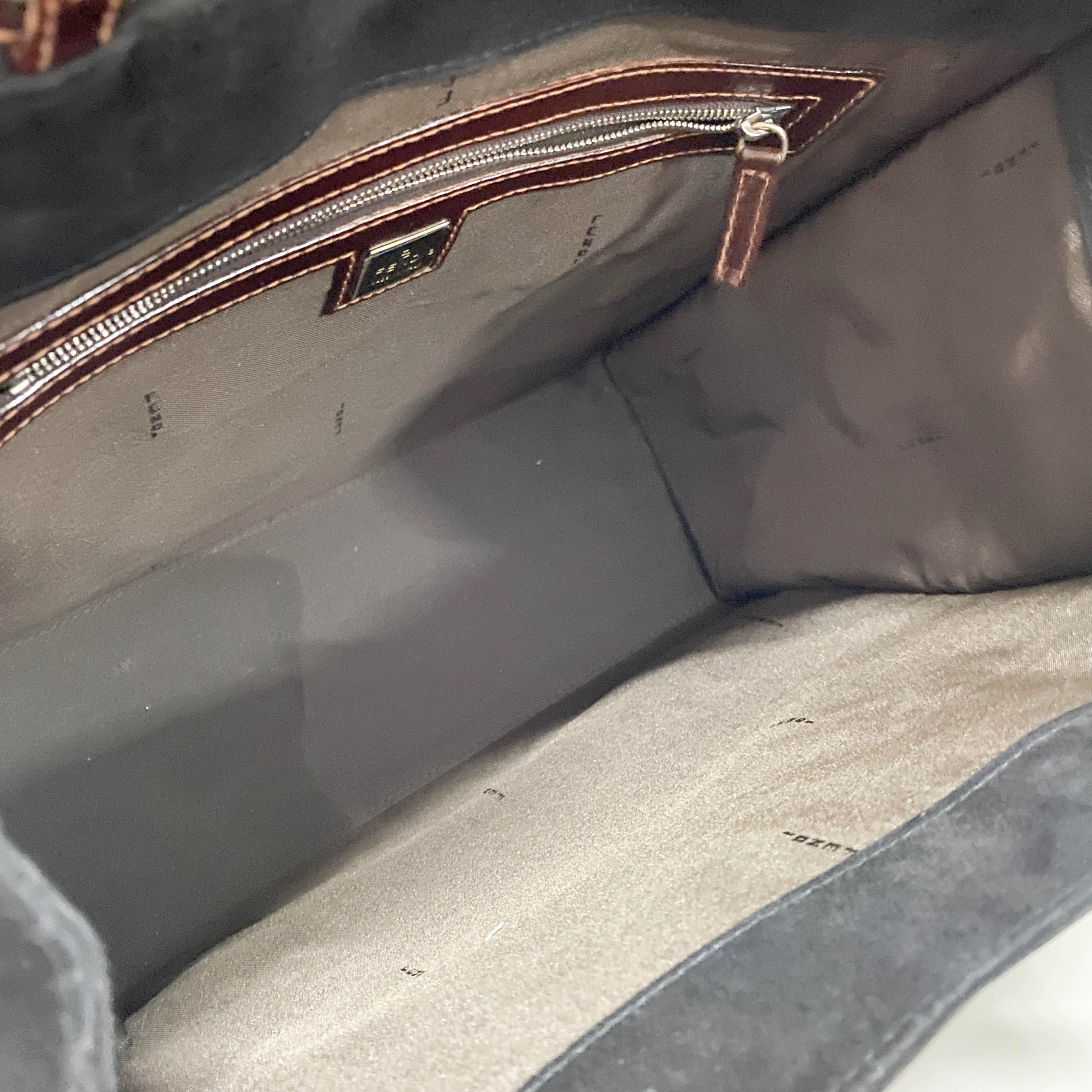 Black Suede Tote Bag