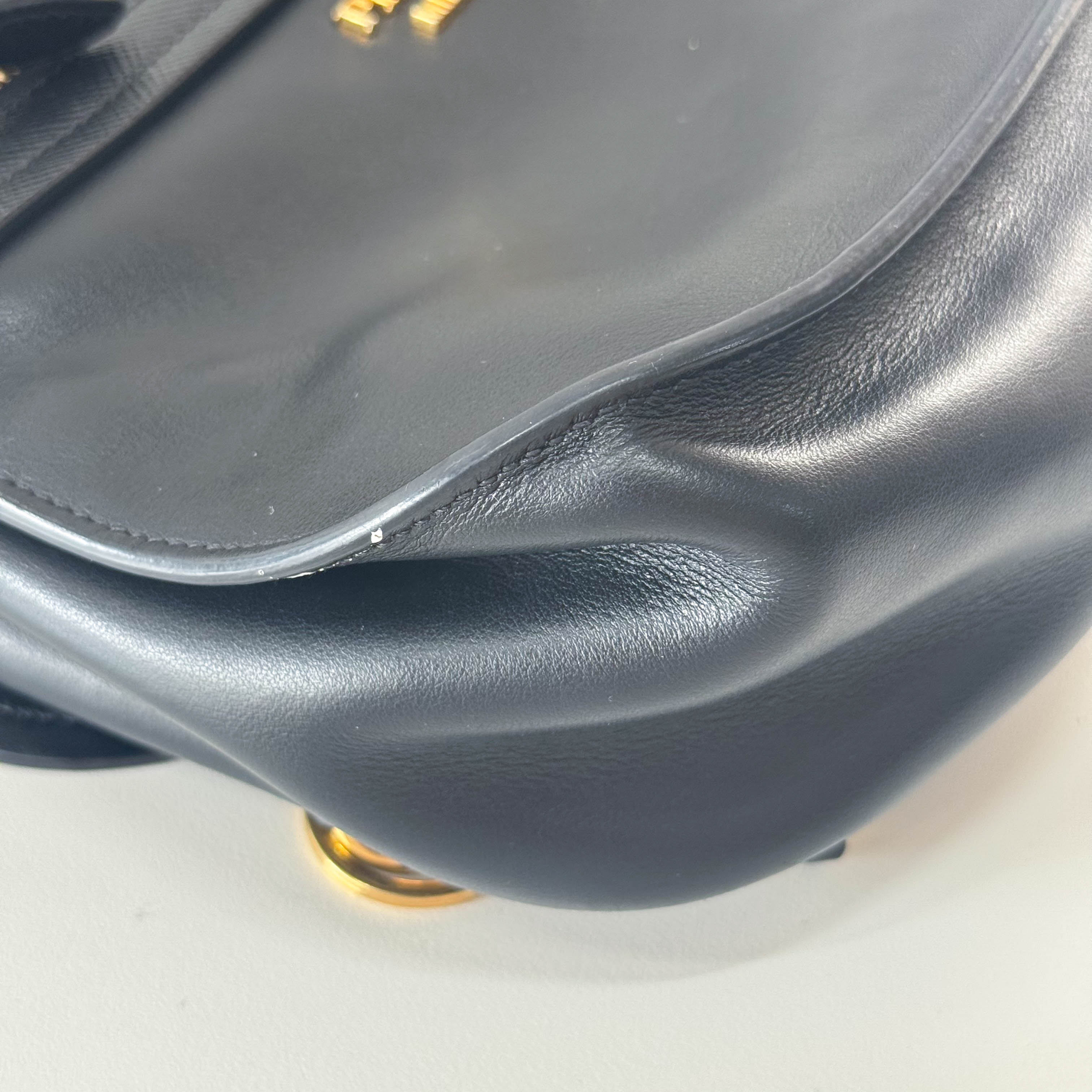Saffiano Cuir Black Leather Bag