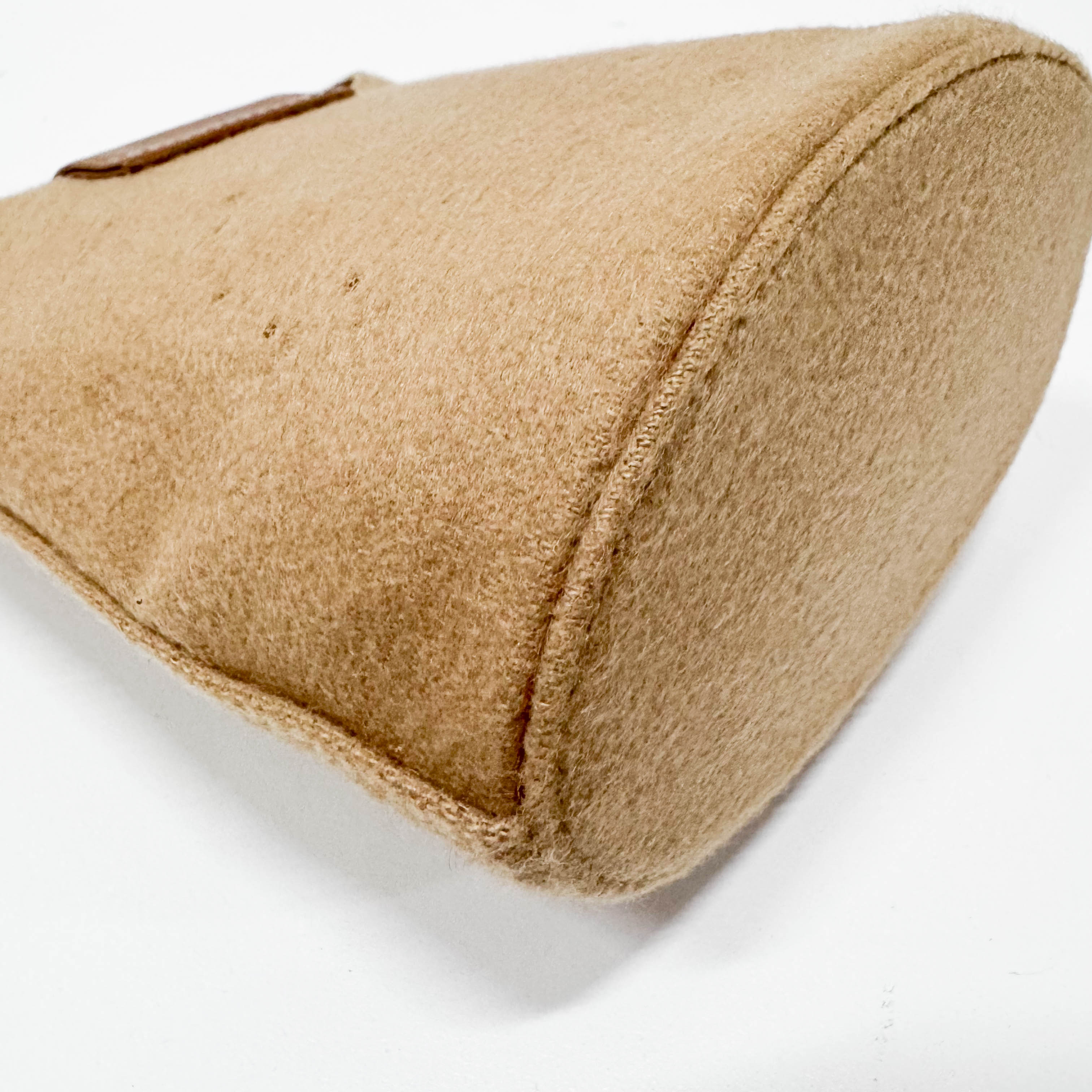 Beige Cashmere Hobo Shoulder Bag