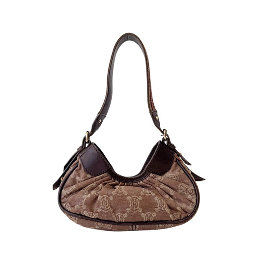 Paris Macadam Mini Brown Triomphe Canvas Shoulder Bag