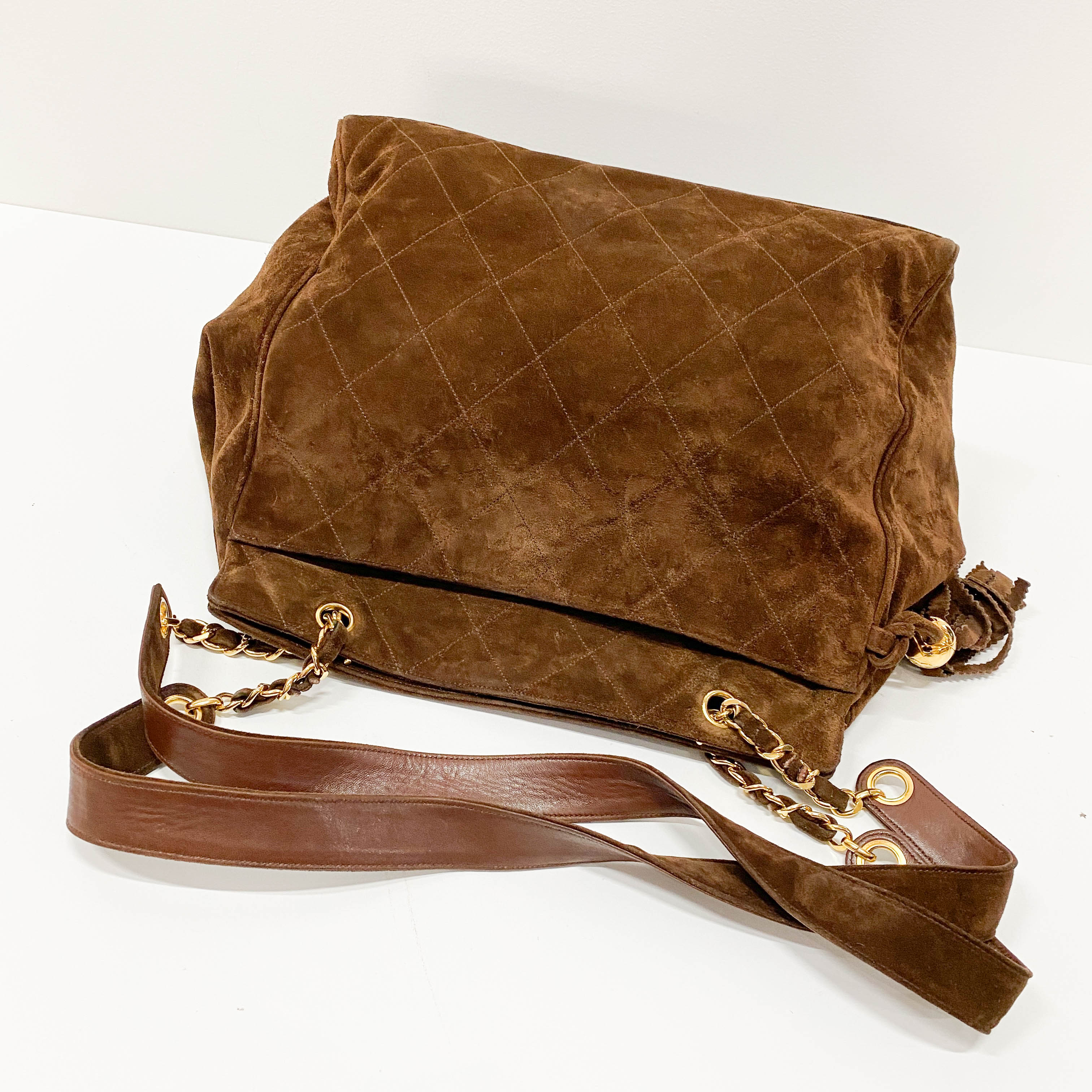 Brown Suede Shoulder Bag