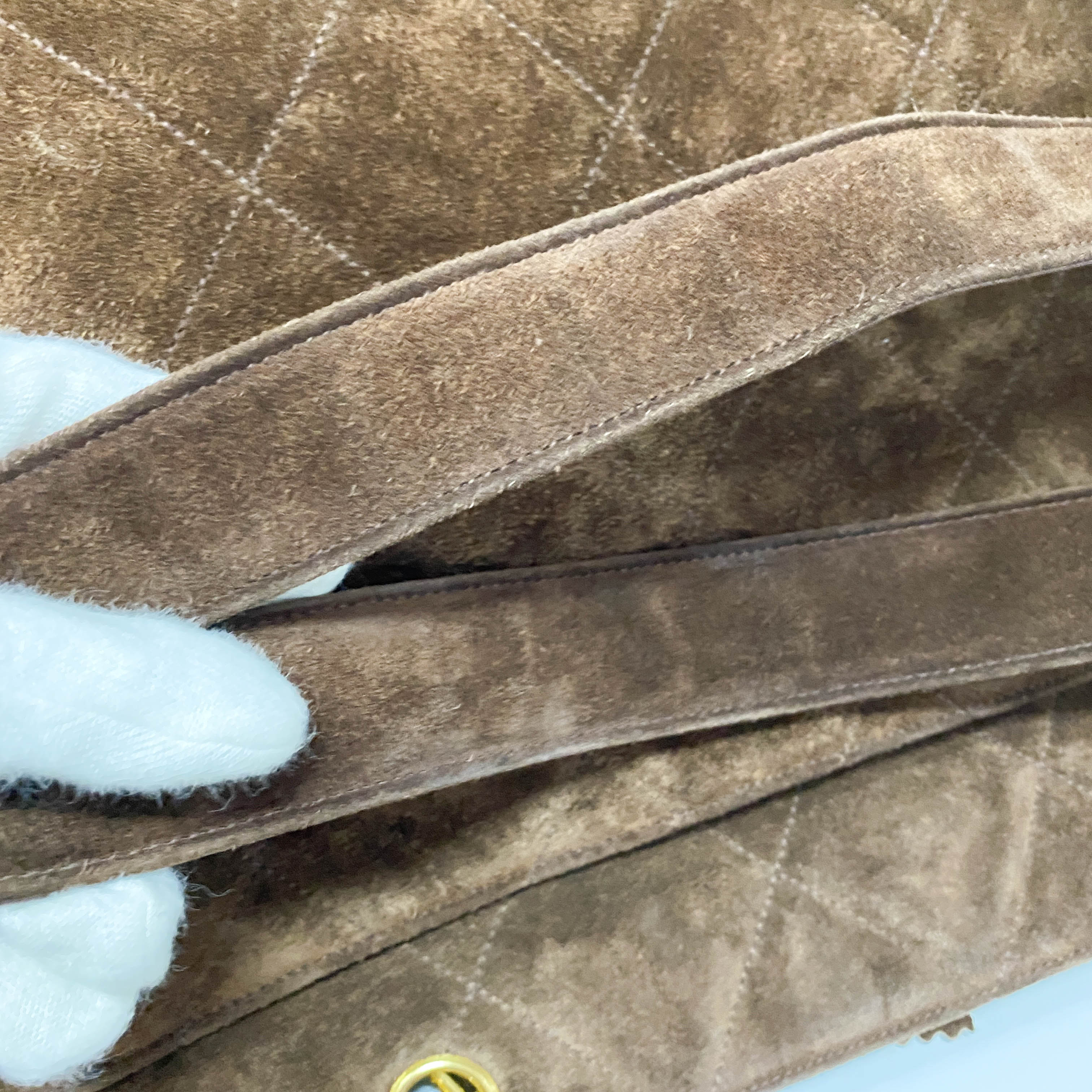 Brown Suede Shoulder Bag