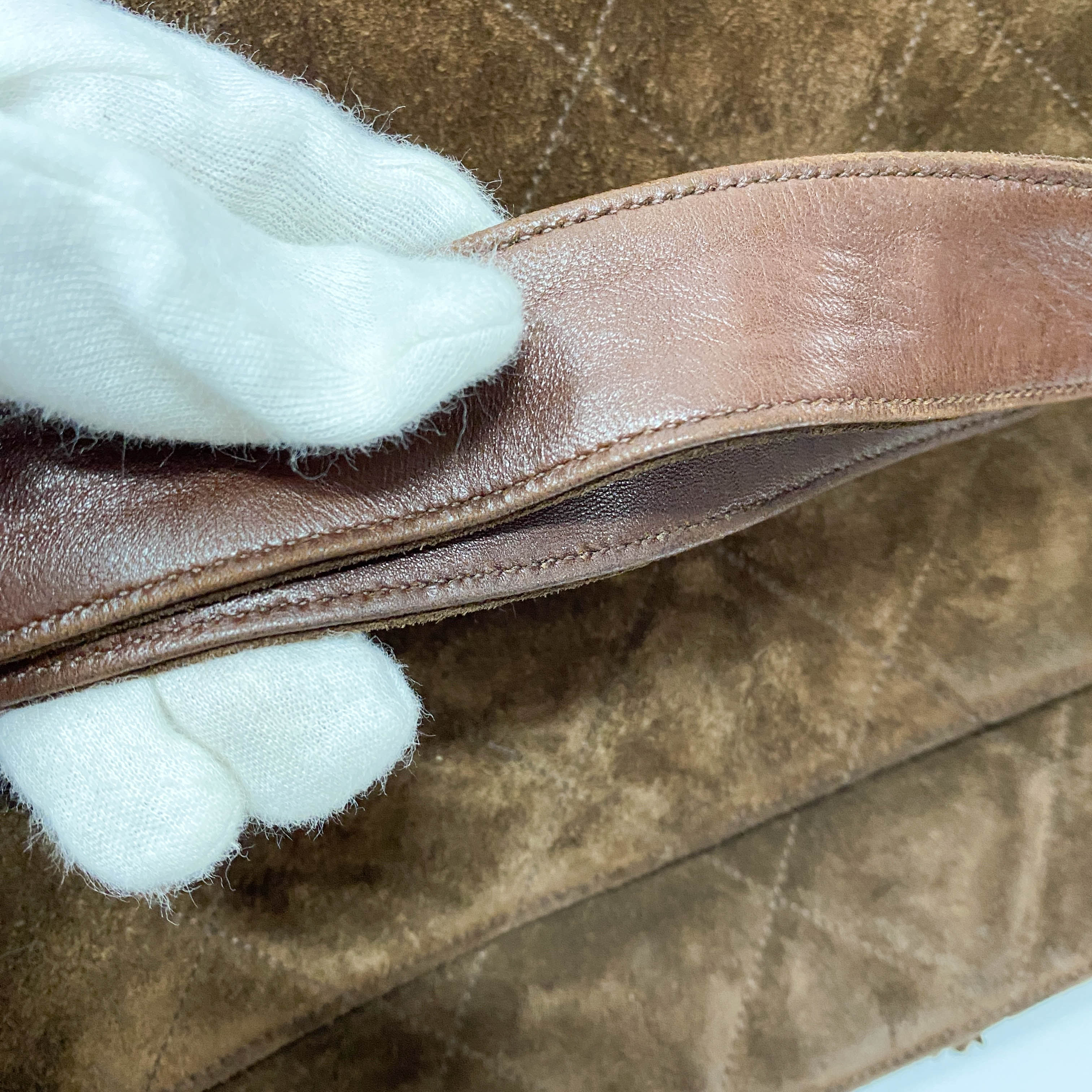 Brown Suede Shoulder Bag