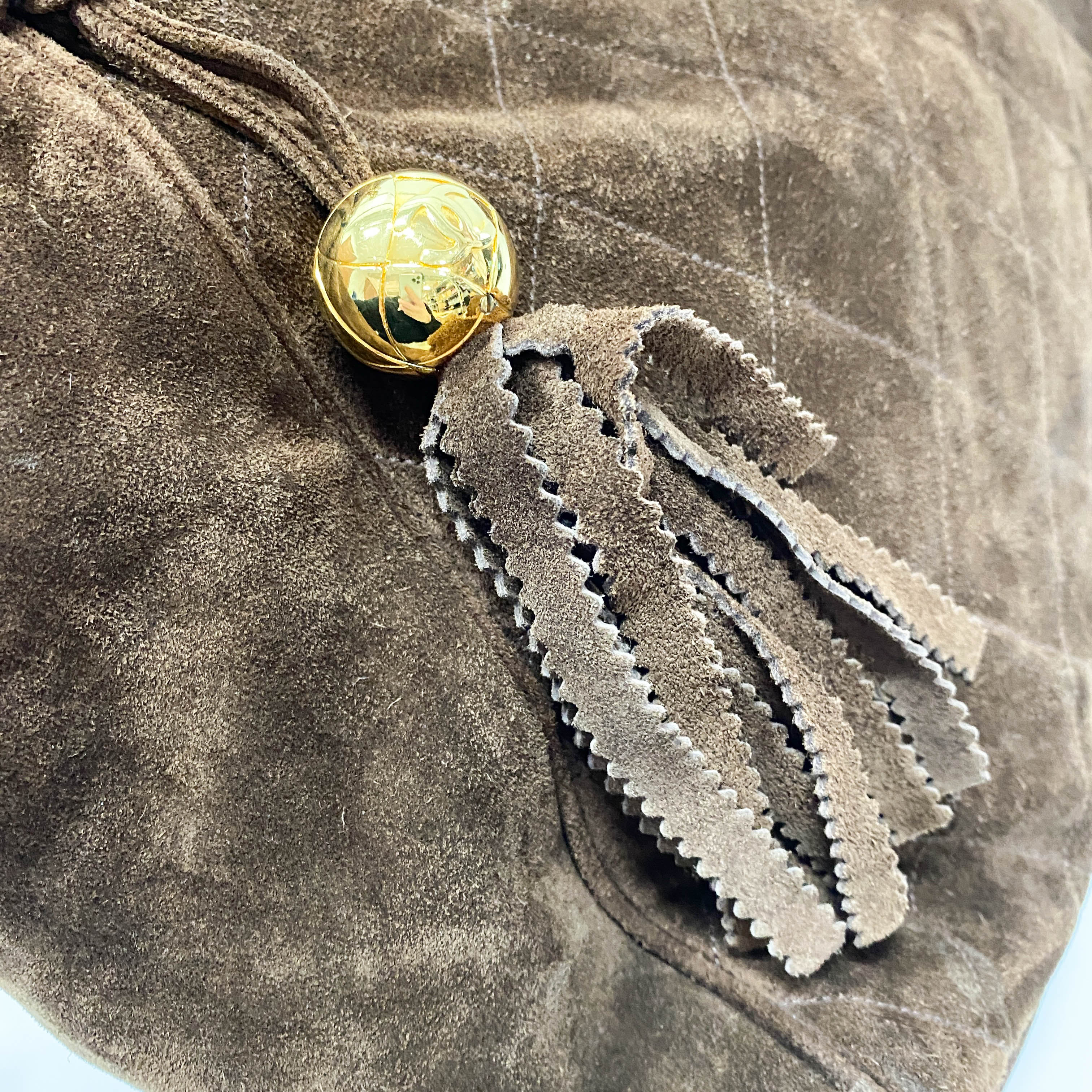 Brown Suede Shoulder Bag