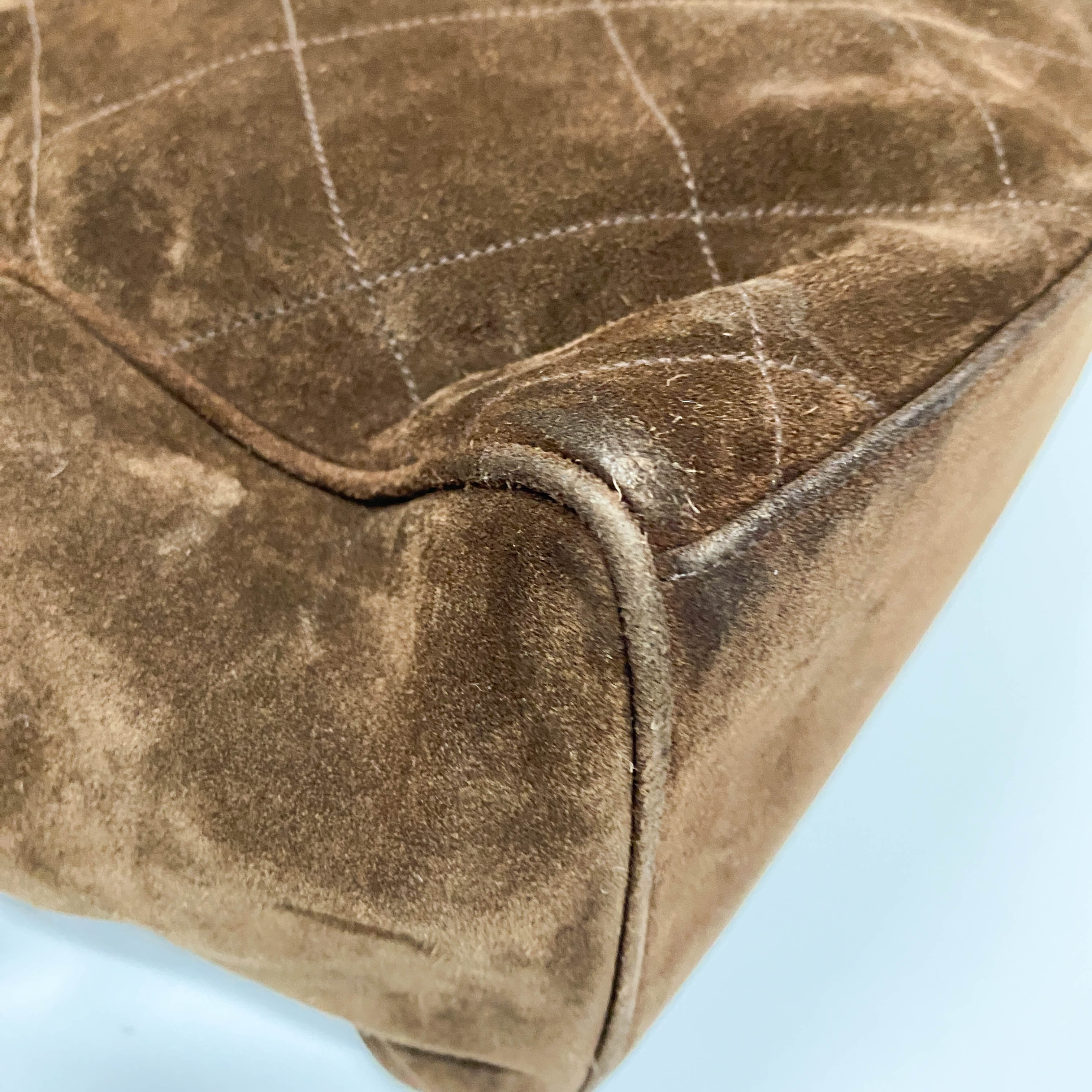 Brown Suede Shoulder Bag