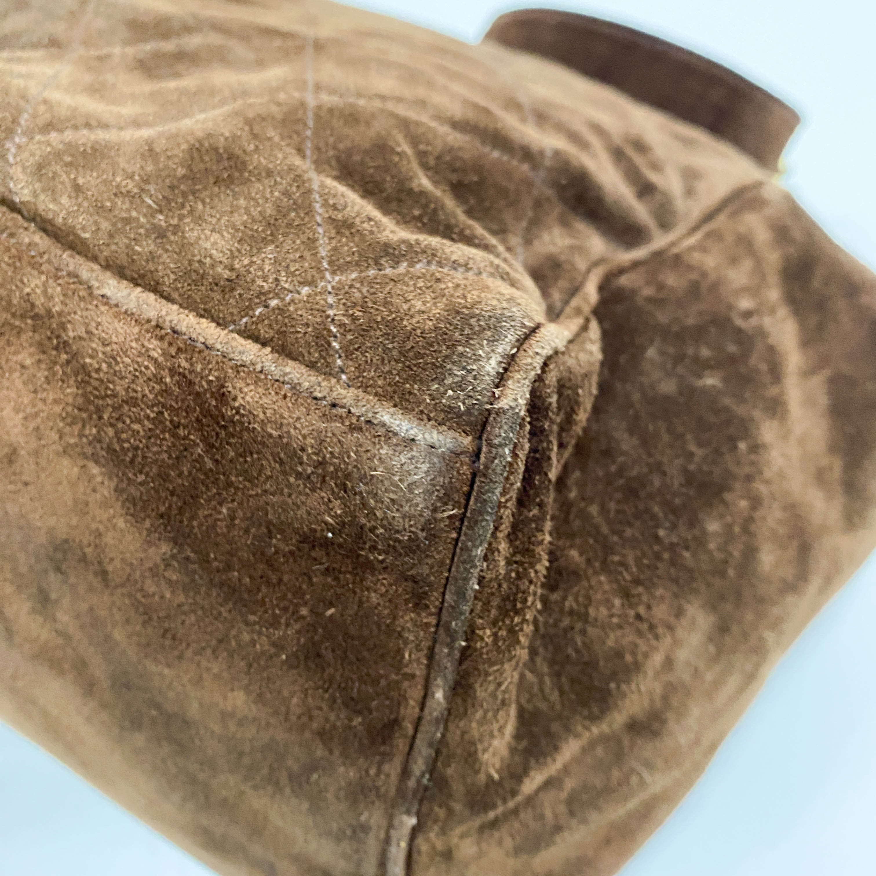 Brown Suede Shoulder Bag