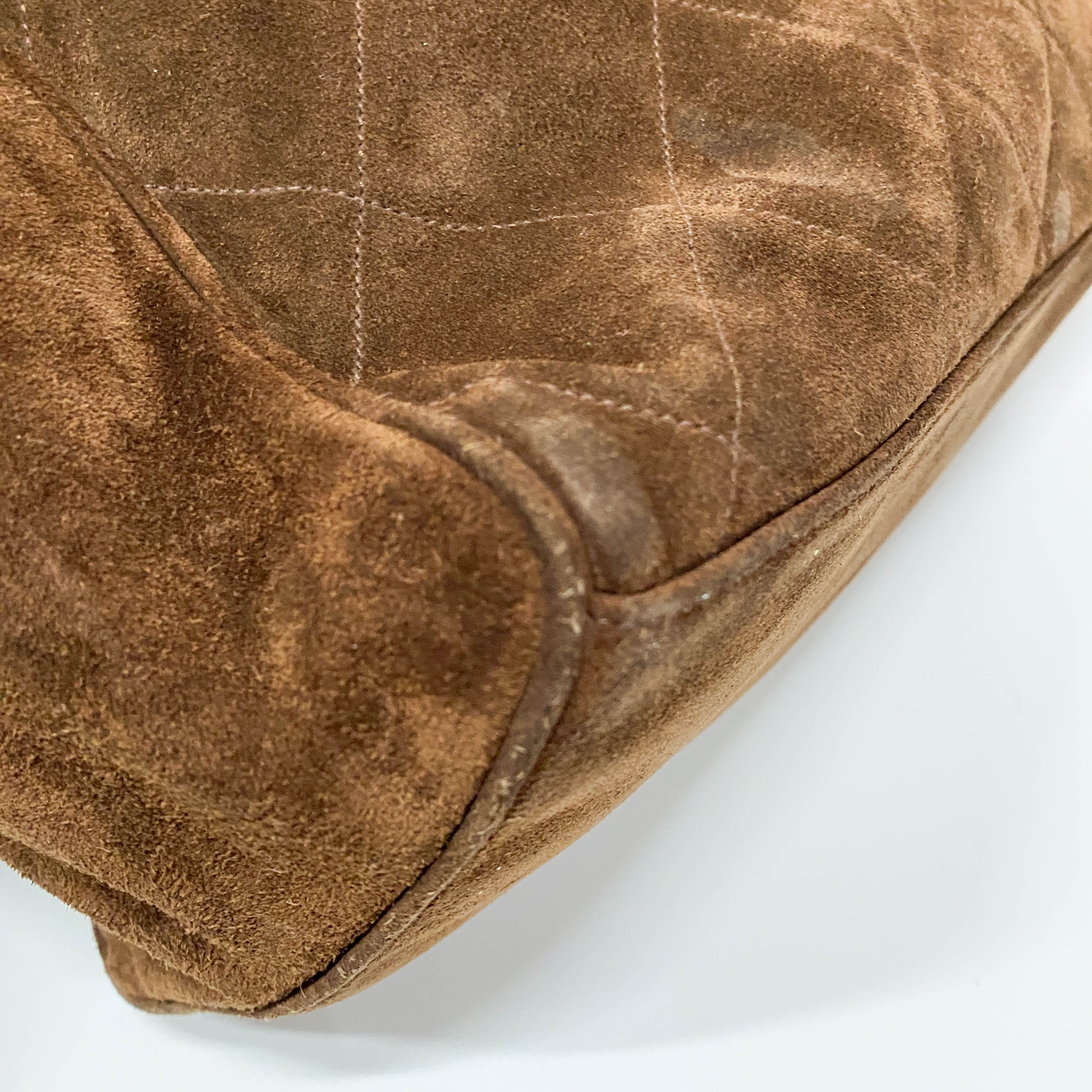 Brown Suede Shoulder Bag