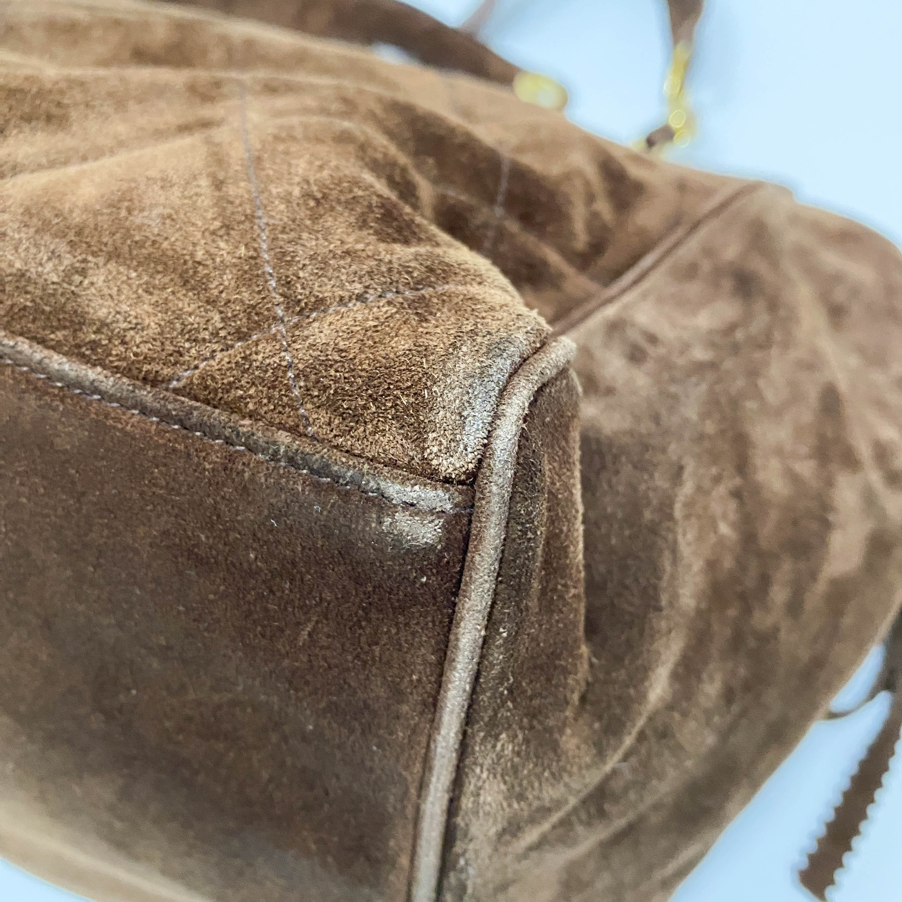 Brown Suede Shoulder Bag