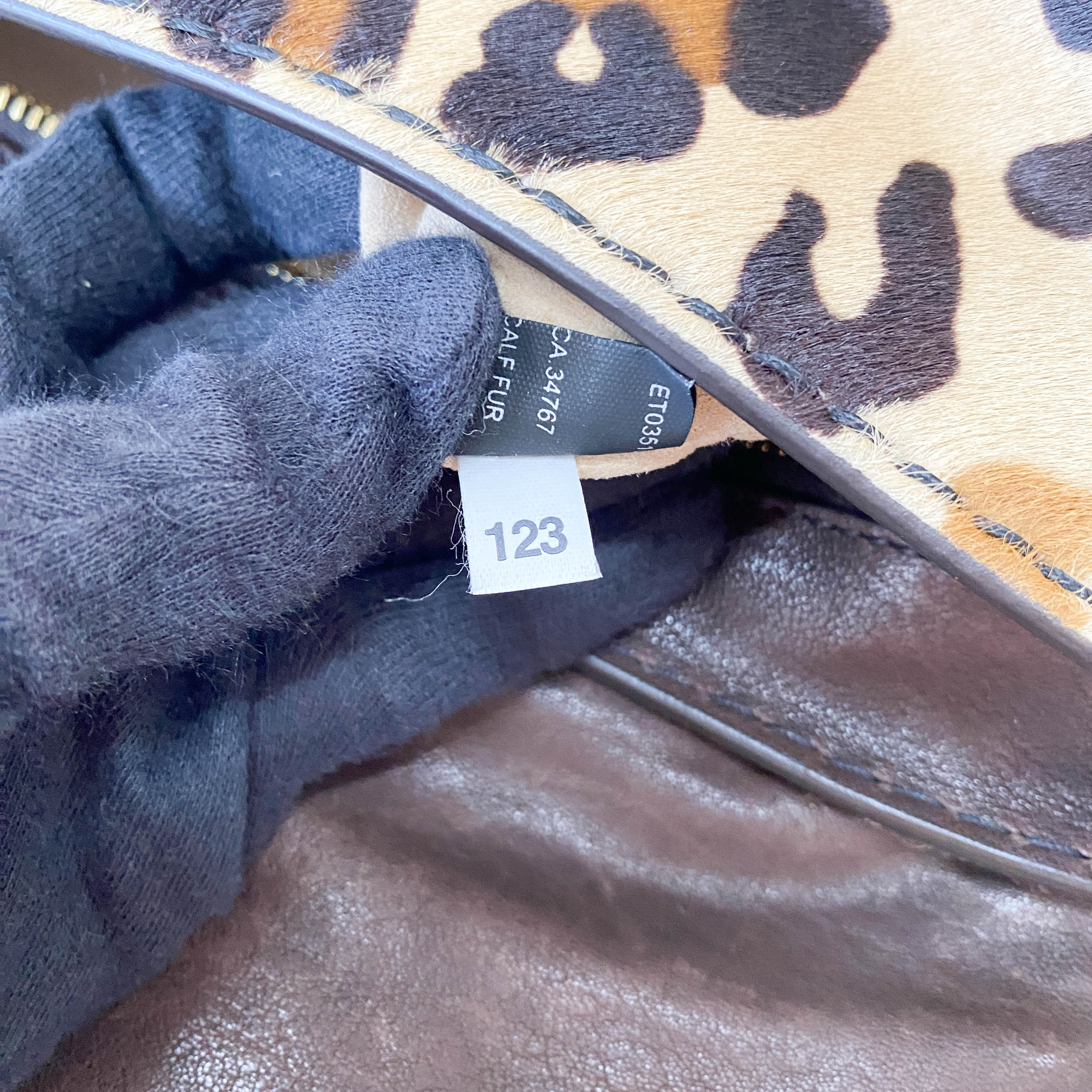 Leopard Print Pony Hair Shoulder Bag