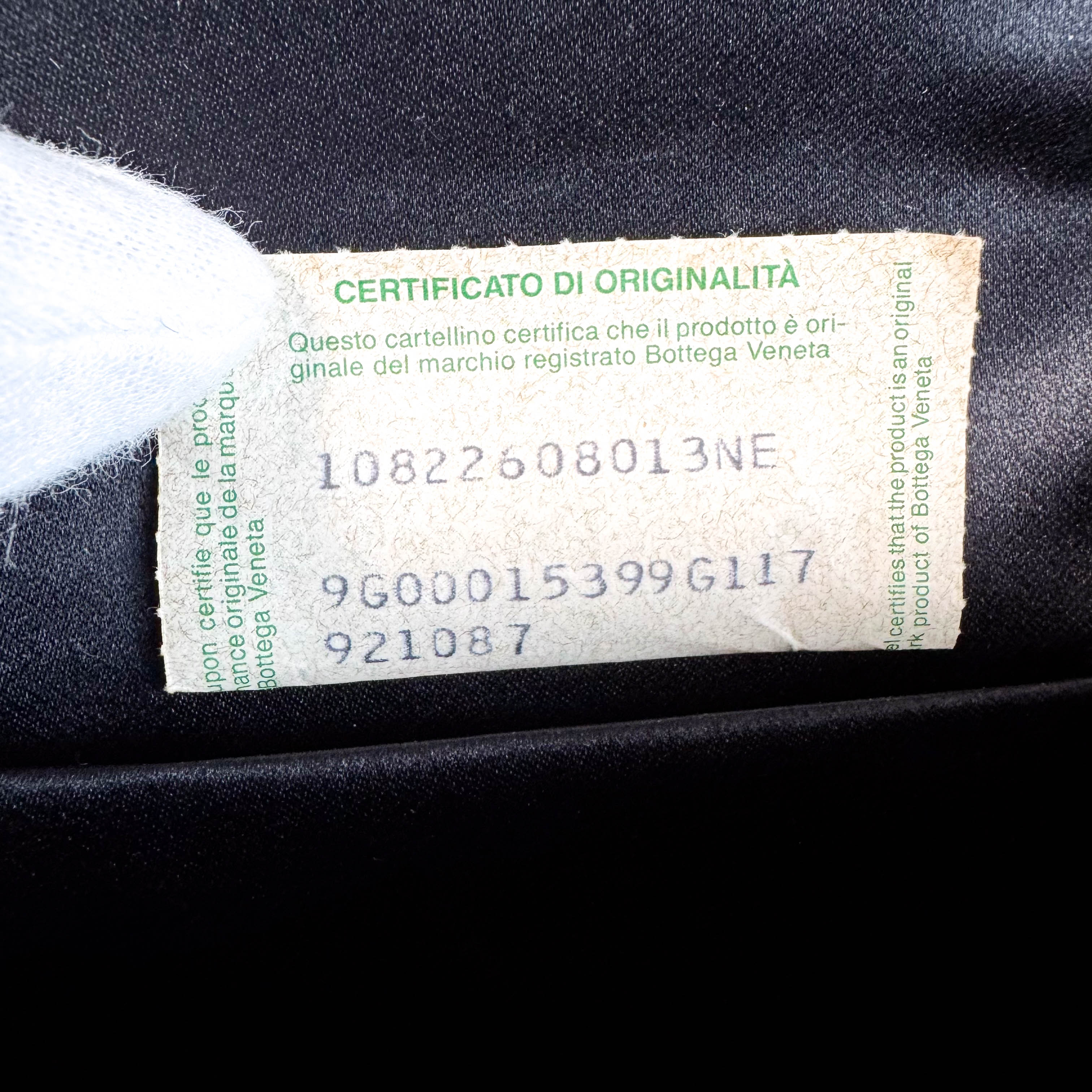 Intrecciato Black Satin Butterfly embroidered Handbag