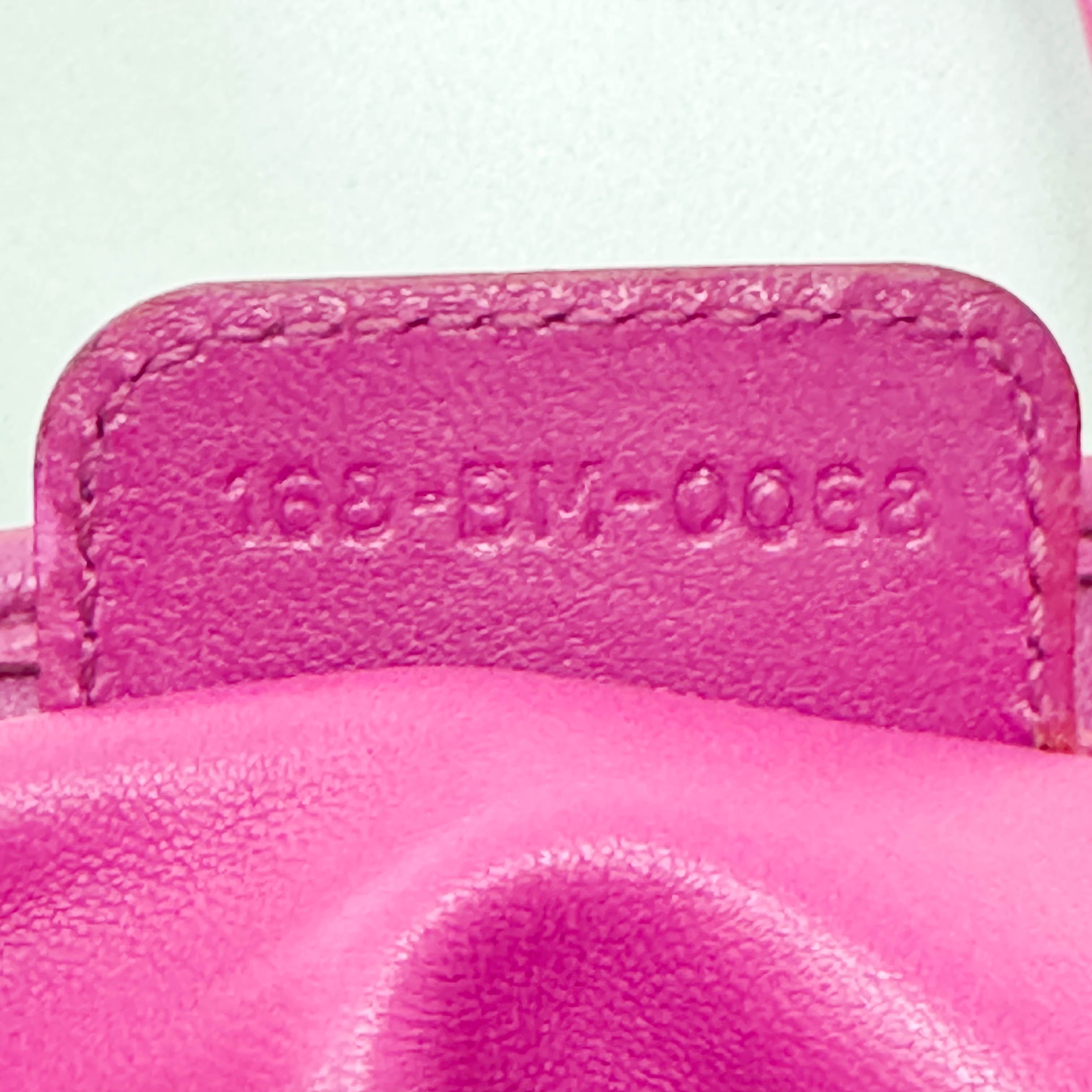 Pink Woven Leather Handbag