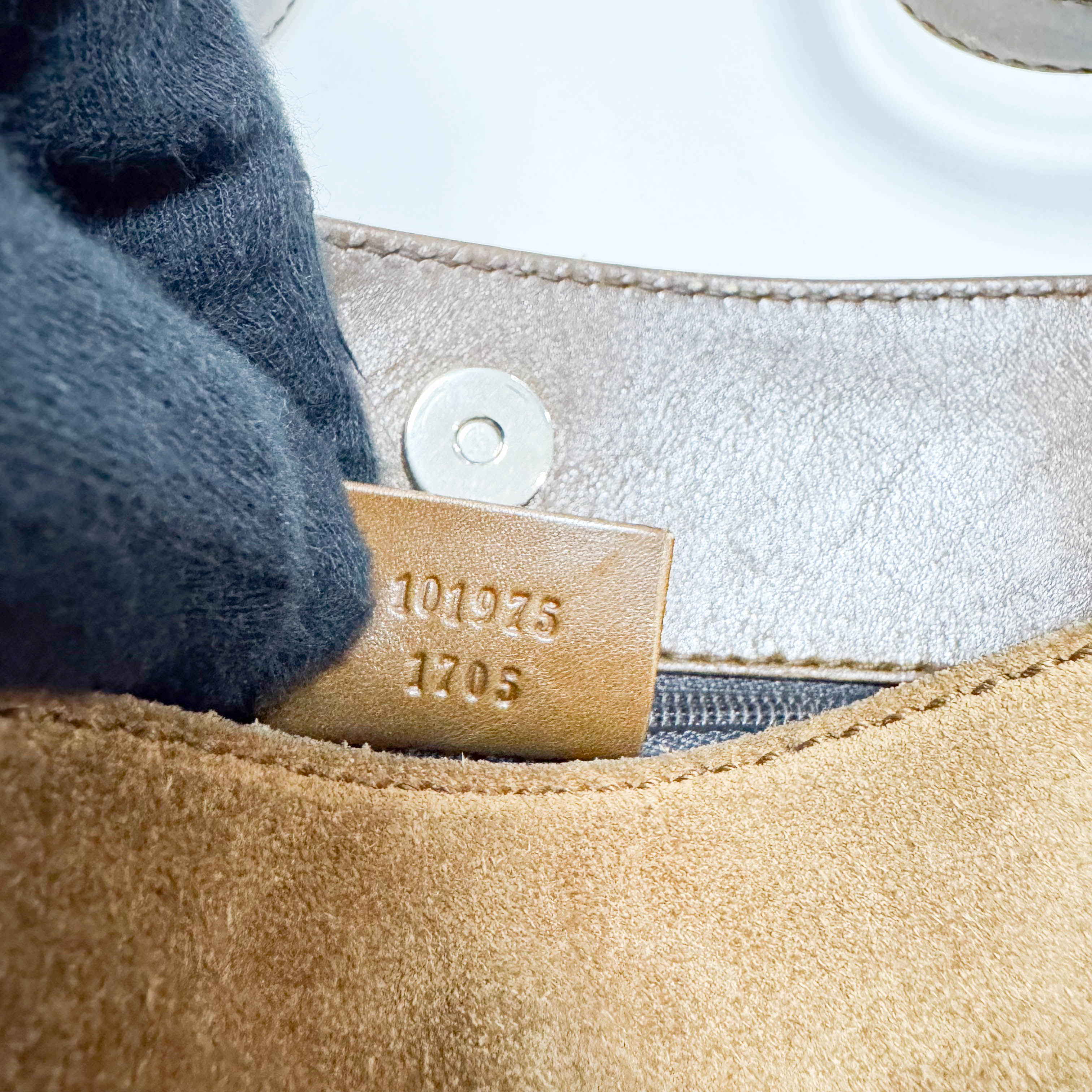 Horsebit Brown Suede Shoulder Bag