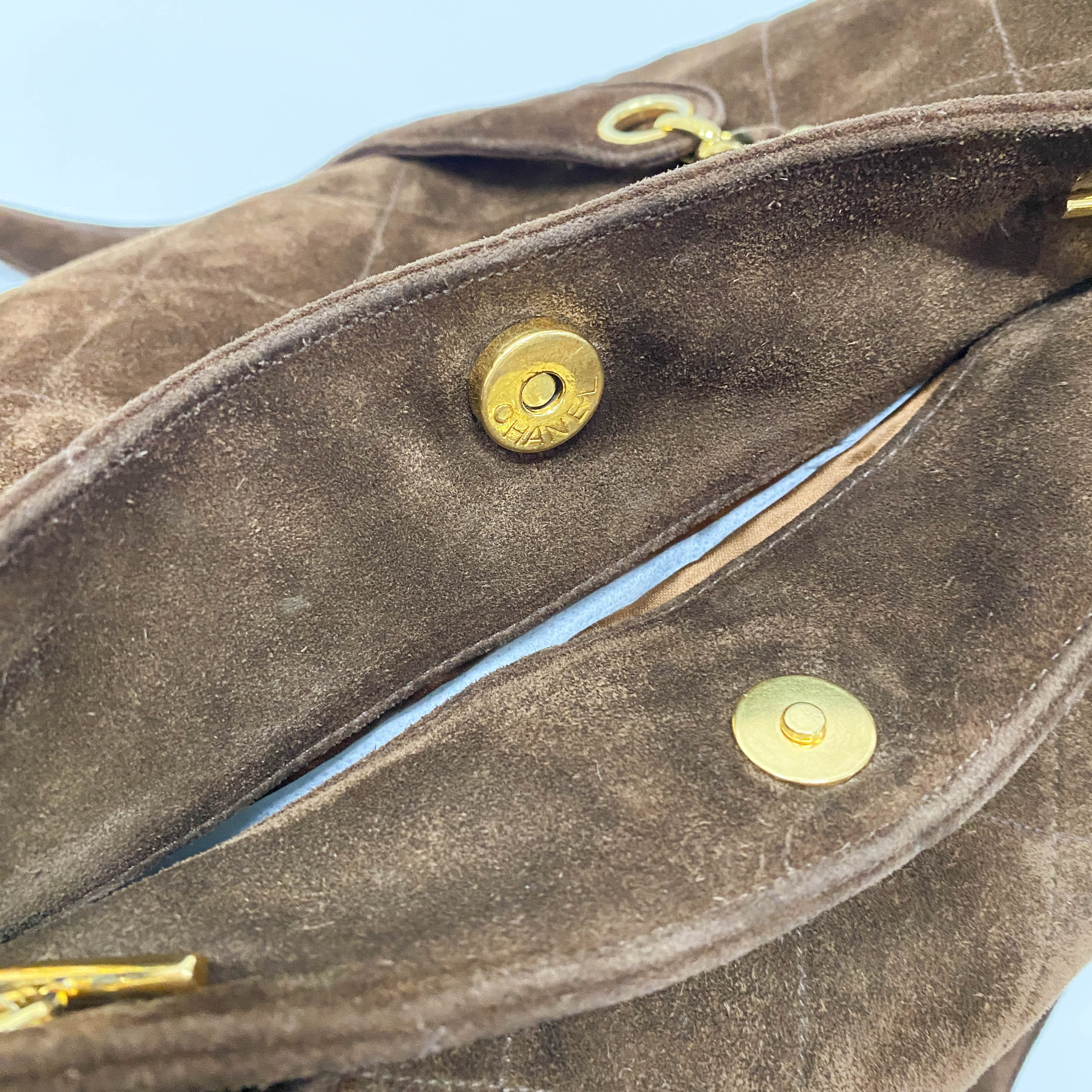 Brown Suede Shoulder Bag