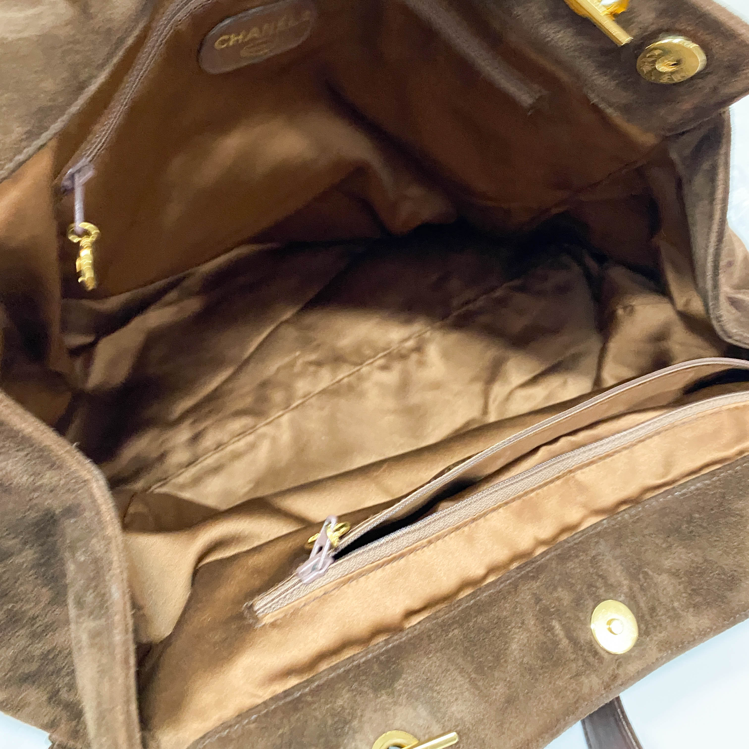 Brown Suede Shoulder Bag