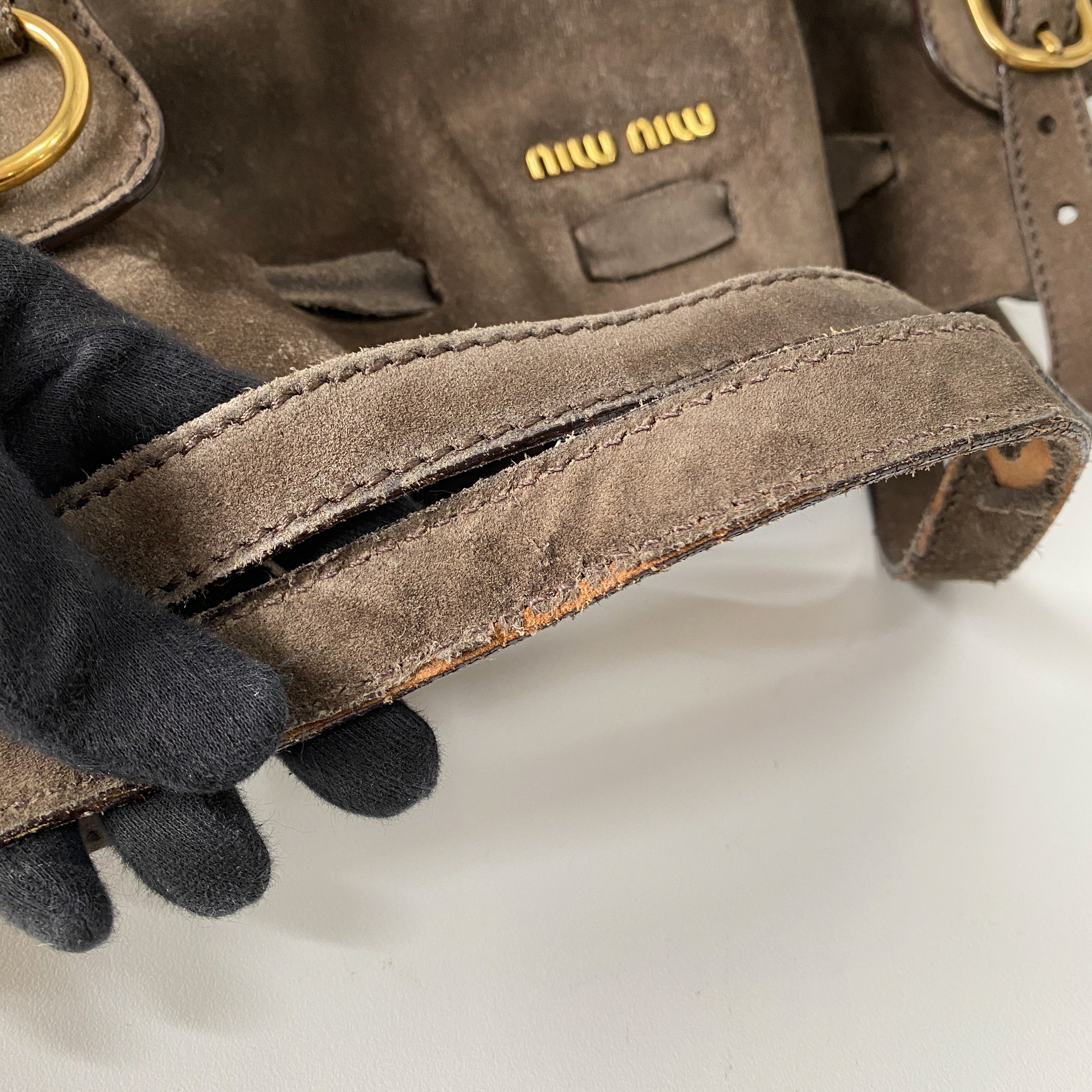 Brown Suede Shoulder Bag